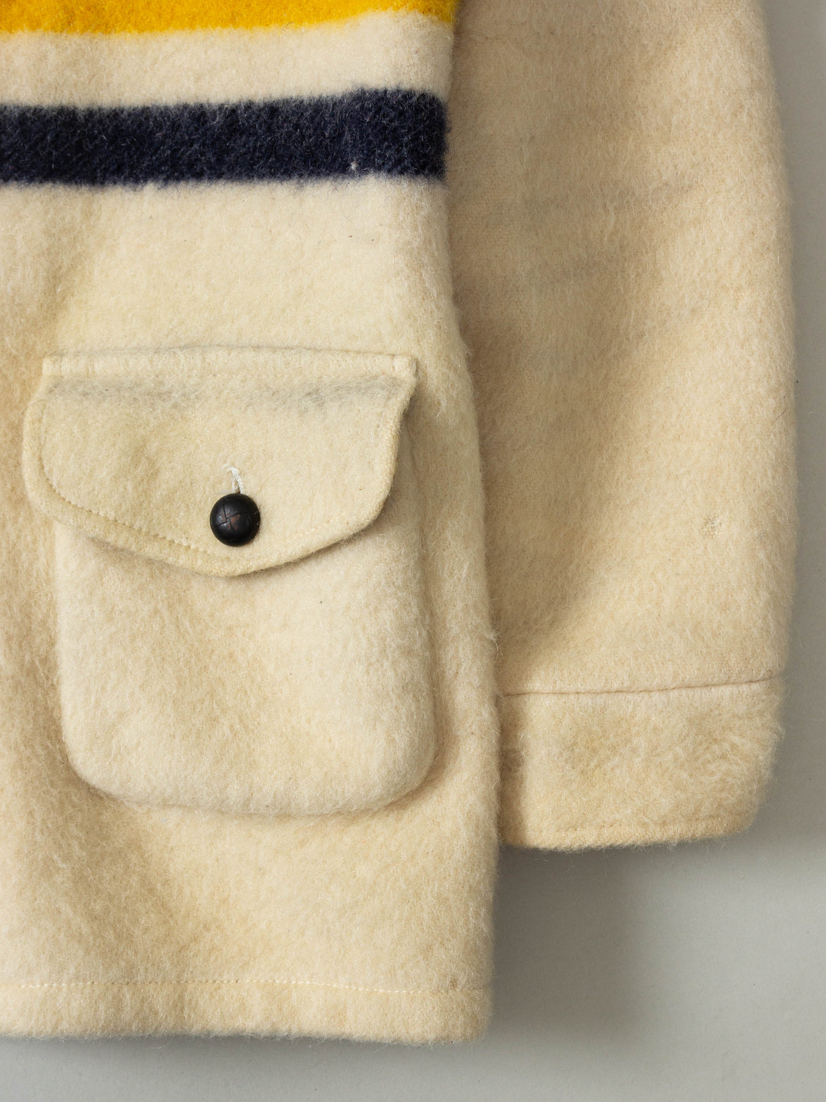 Vtg 1970s Hudson's Bay Point Blanket Wool Coat - Made in Canada (Women's M)