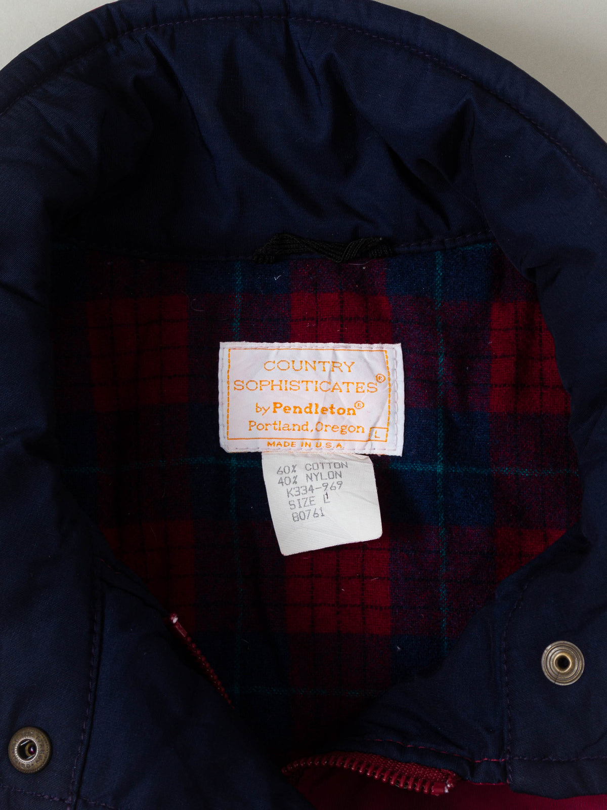 Vtg 1980s Pendleton Bomber Jacket - Made in USA (M)