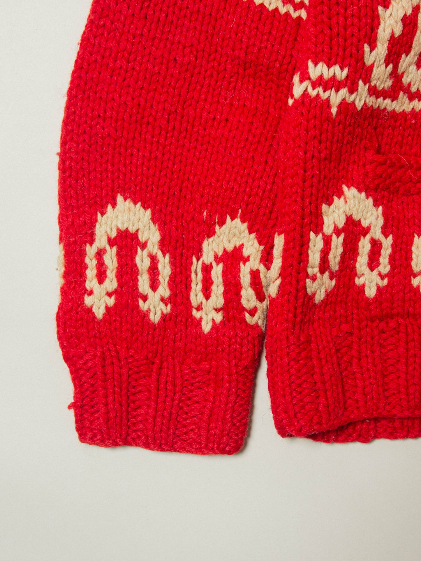 Vtg 1970s Heavy Cowichan Wool Sweater (S)