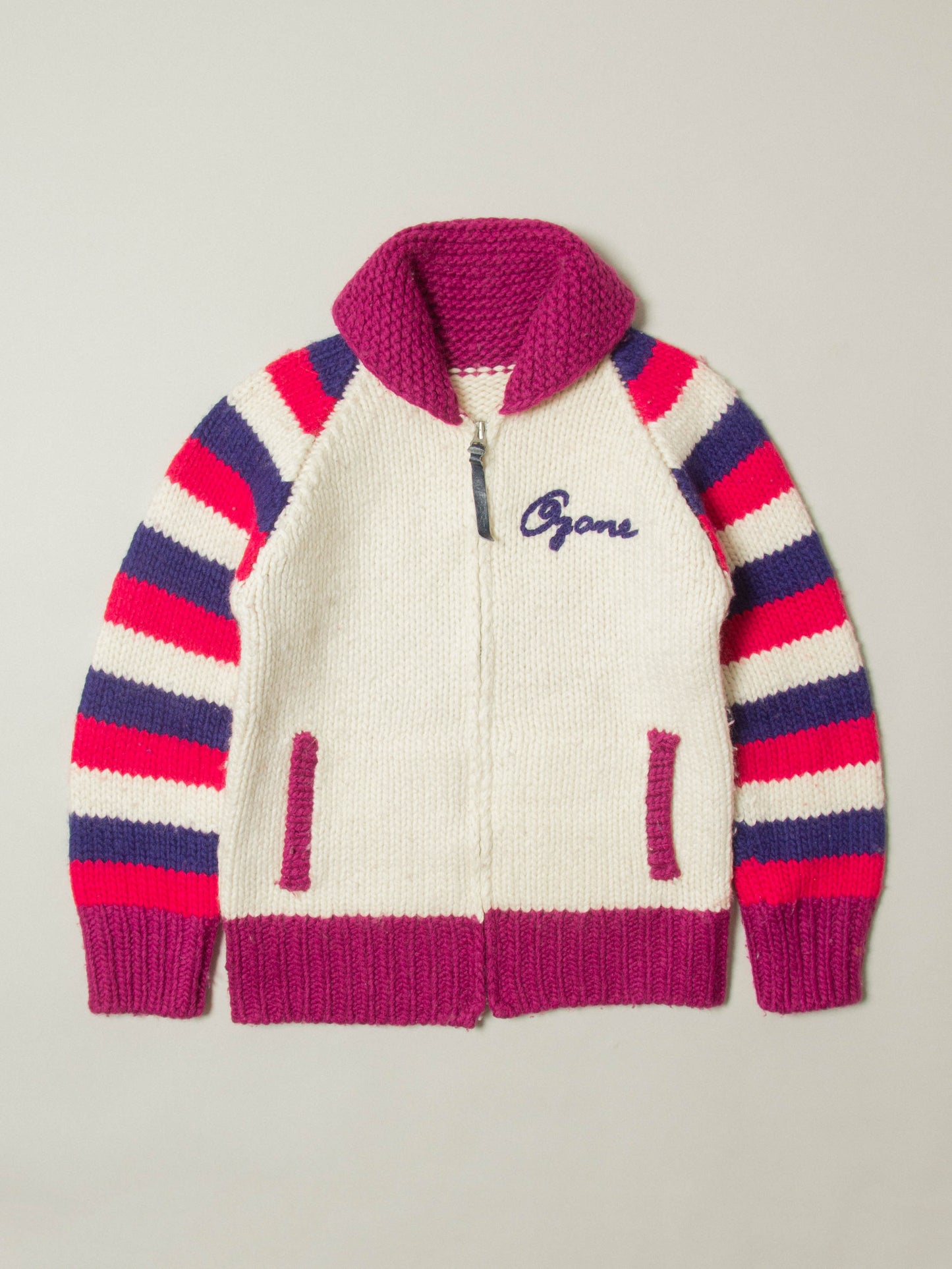 Heavy Cowichan Wool Raglan Sweater (S)