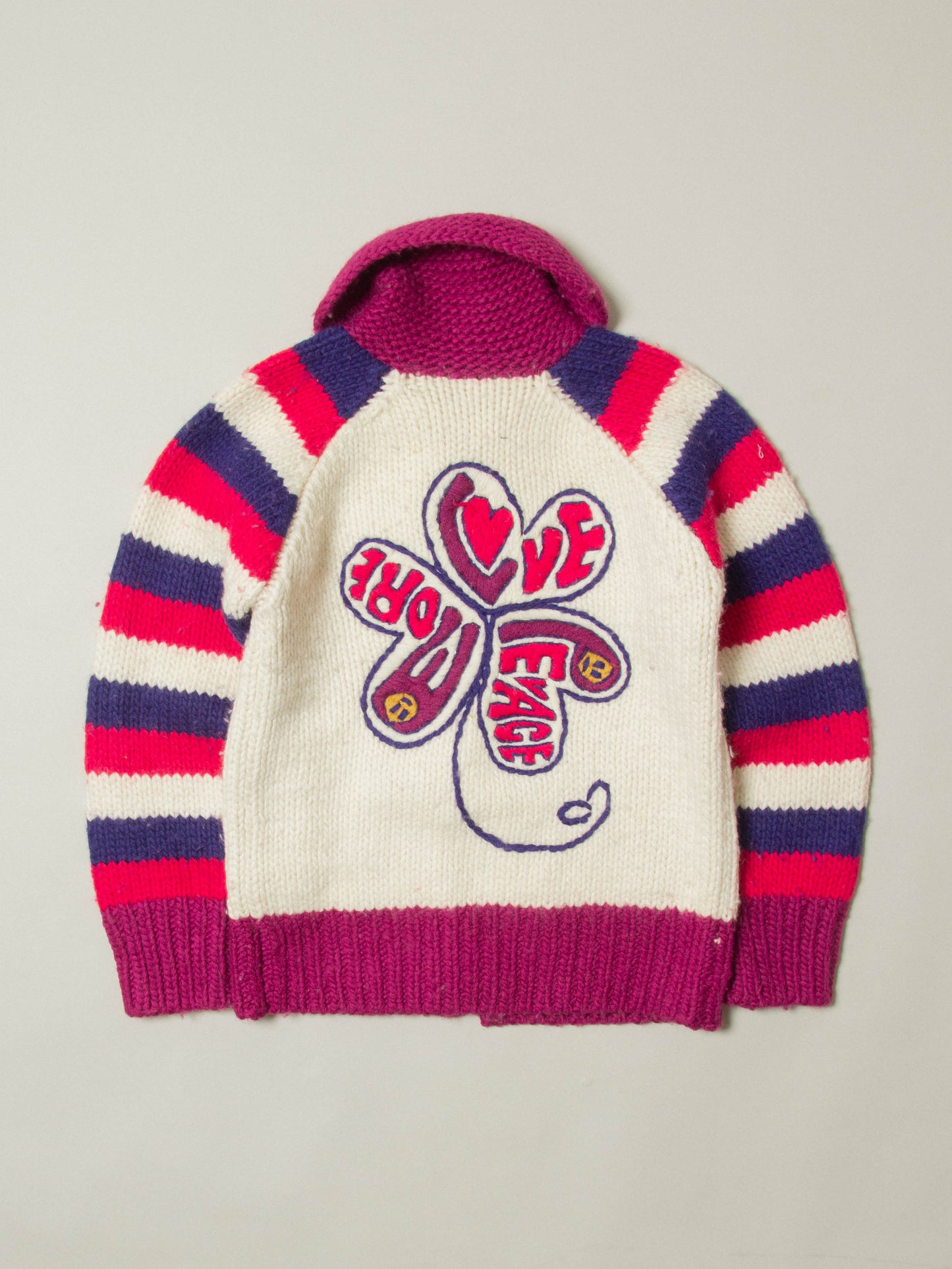 Heavy Cowichan Wool Raglan Sweater (S)