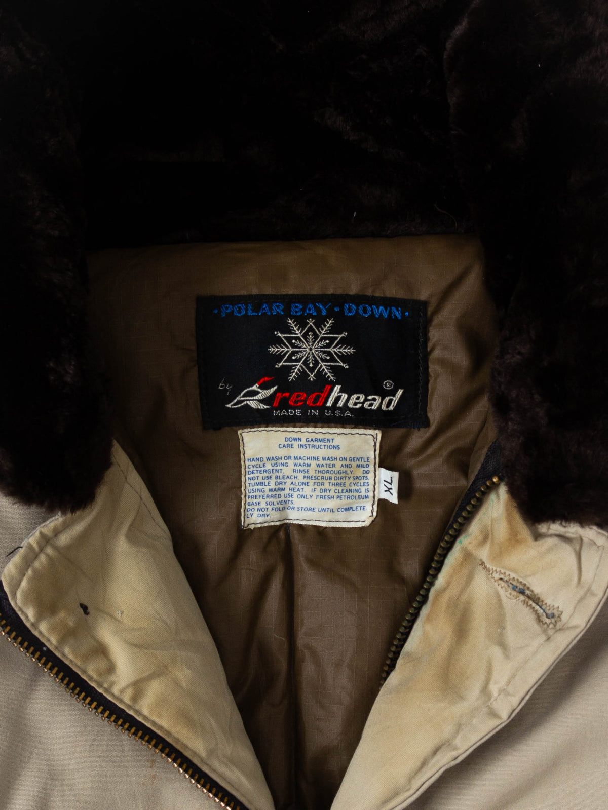 Vtg 1970s Redhead Down Jacket / Parka - Made in USA (XL)