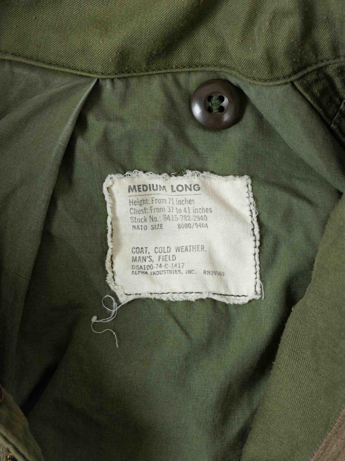 Vtg 1974 US Army M-65 Field Jacket (M-Long)