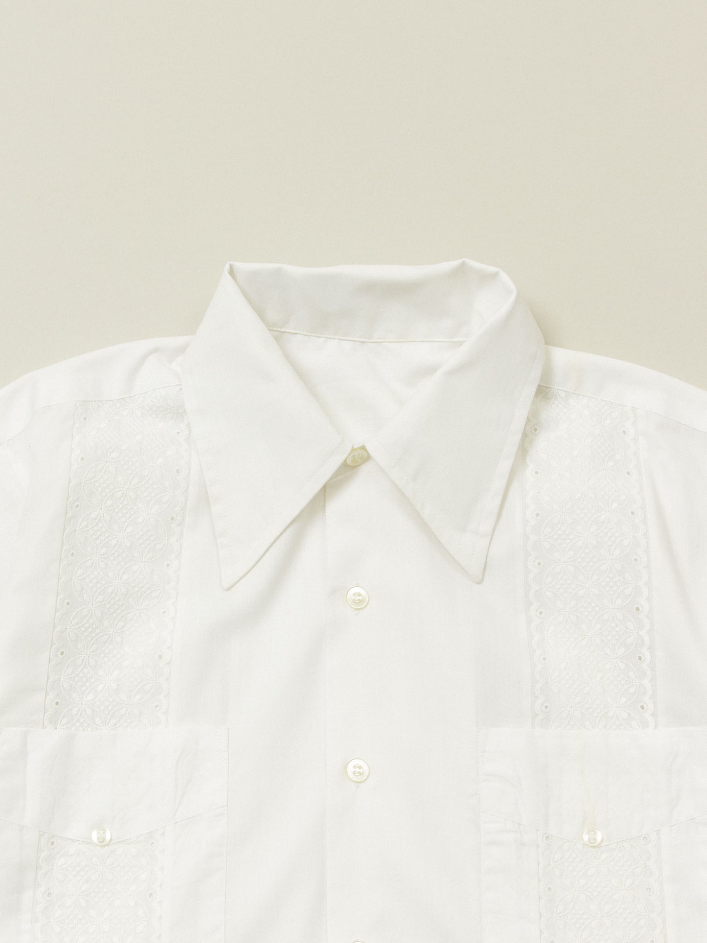Vtg 1970s Guayabera Cuban Shirt (M)