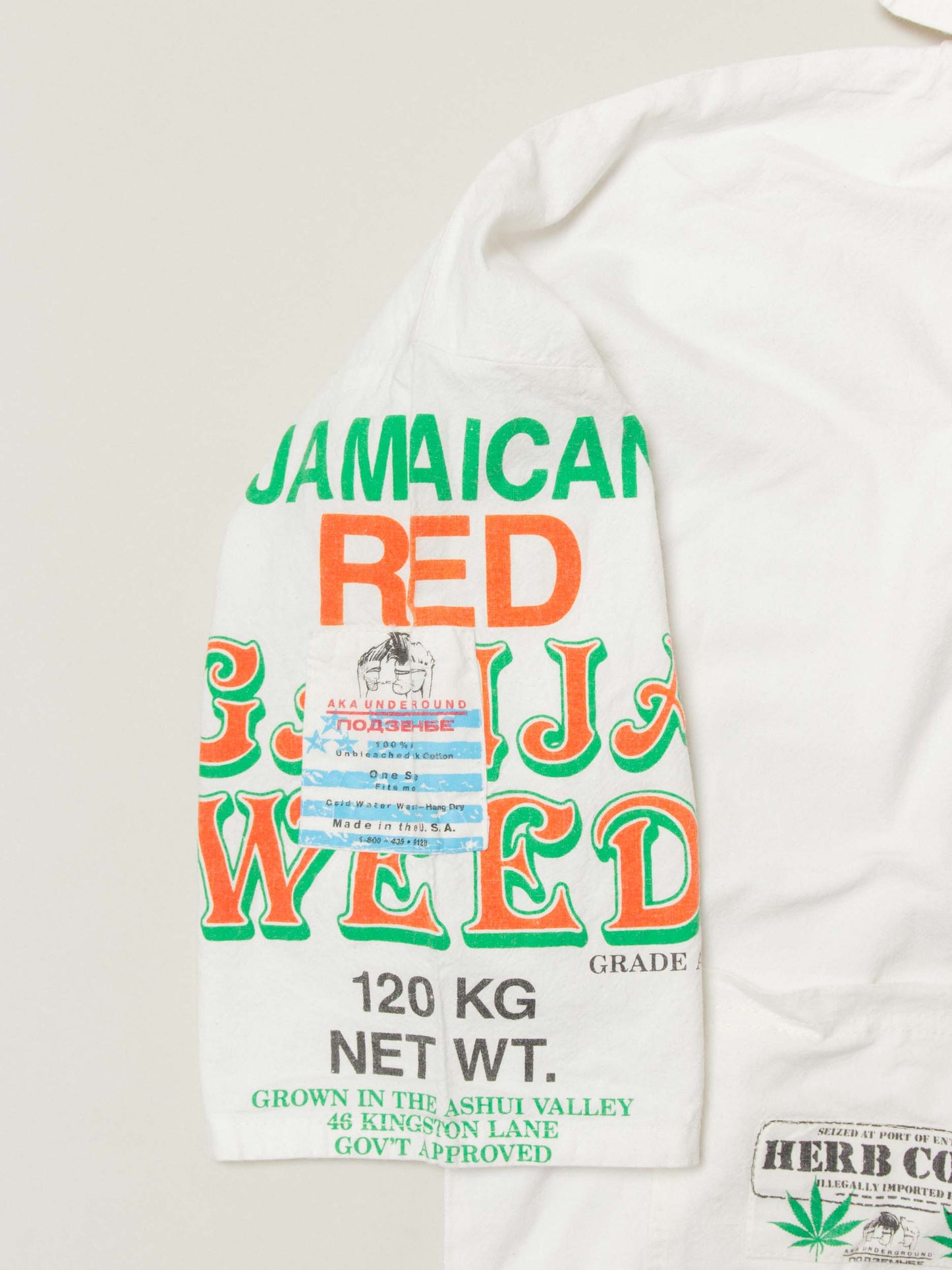 Vtg 1990s AKA Underground 'Jamaican Red' Souvenir Jacket - Made in USA (L)