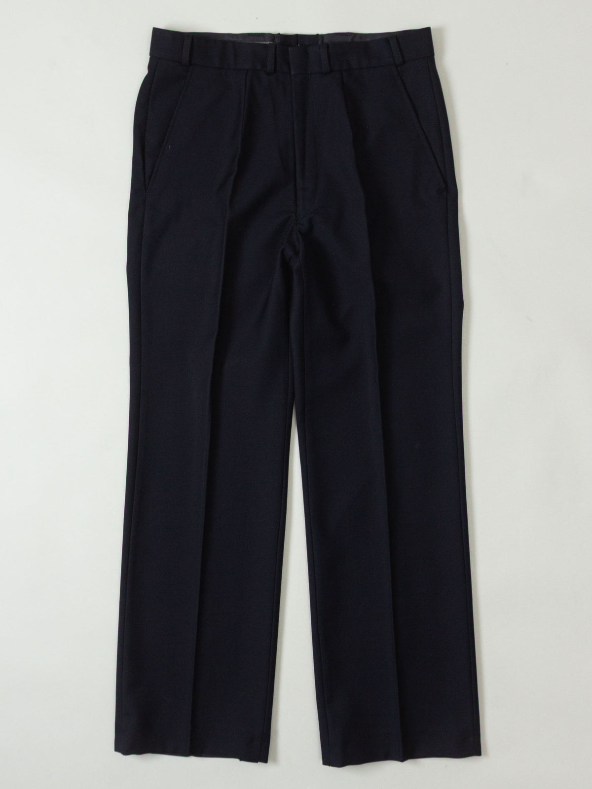 Vtg 1990s Pleated Army Wool Dress Trousers (Black)
