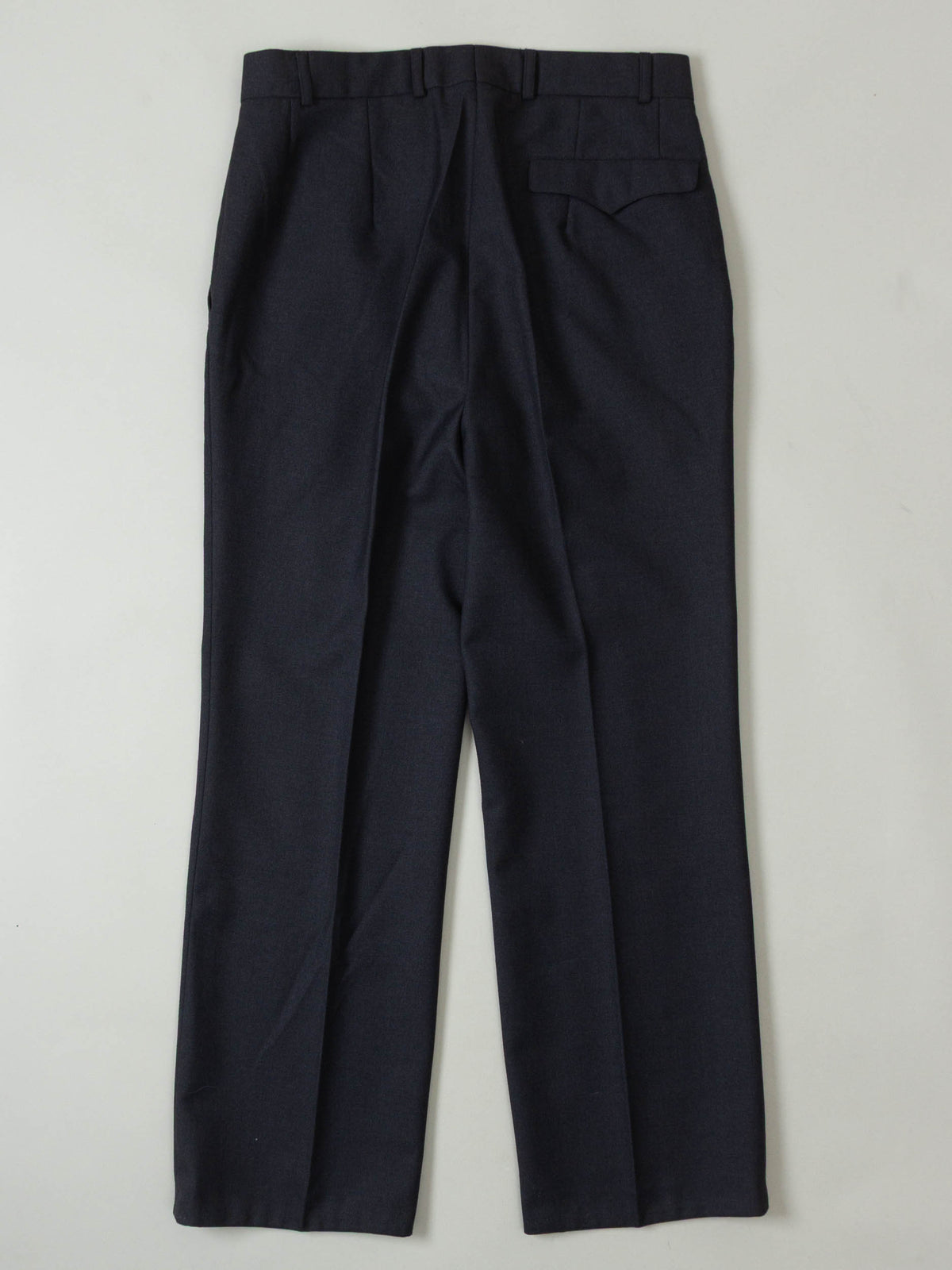 Vtg 1990s Pleated Army Wool Dress Trousers (Dark Grey)
