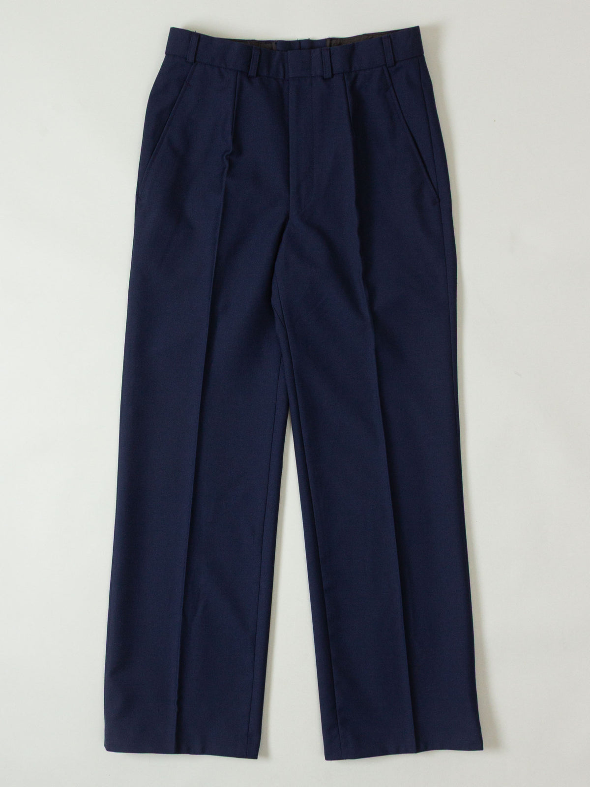 Vtg 1990s Pleated Army Wool Dress Trousers (Navy)