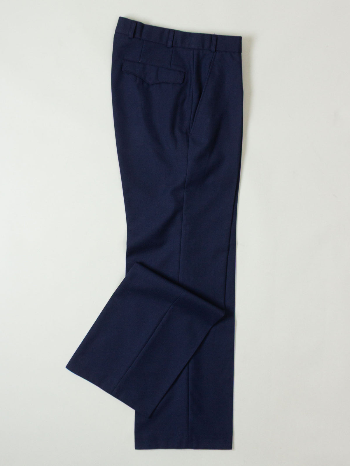 Vtg 1990s Pleated Army Wool Dress Trousers (Navy)