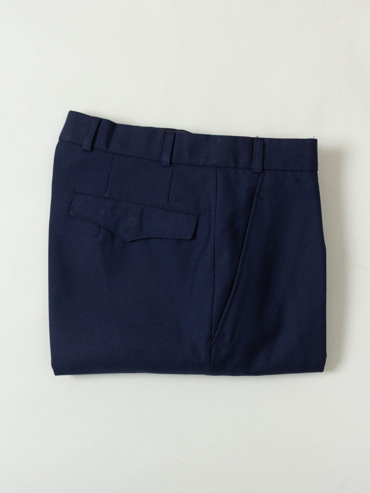 Vtg 1990s Pleated Army Wool Dress Trousers (Navy)