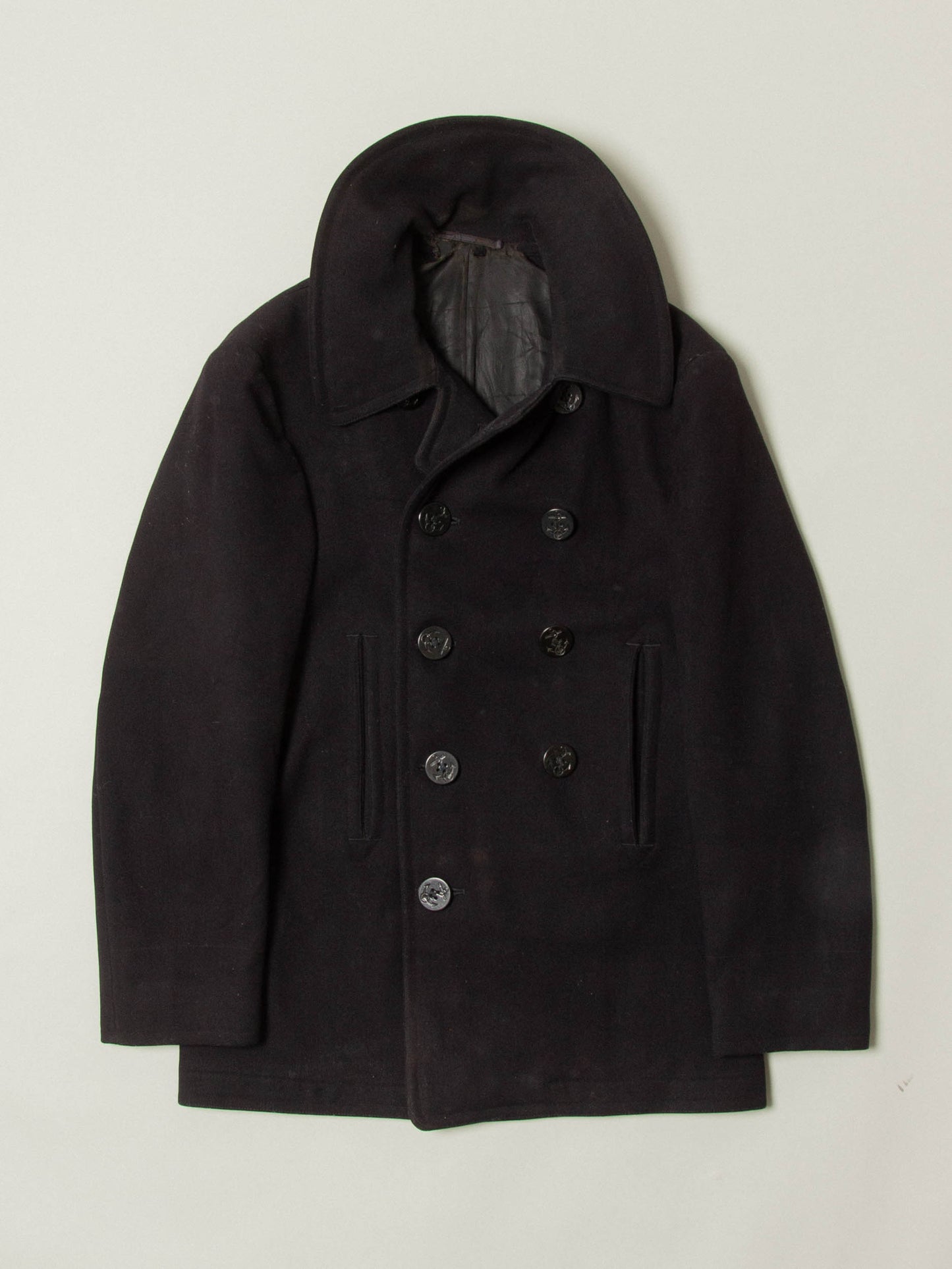 Vtg 1940s WWII US Navy Peacoat (S/M)