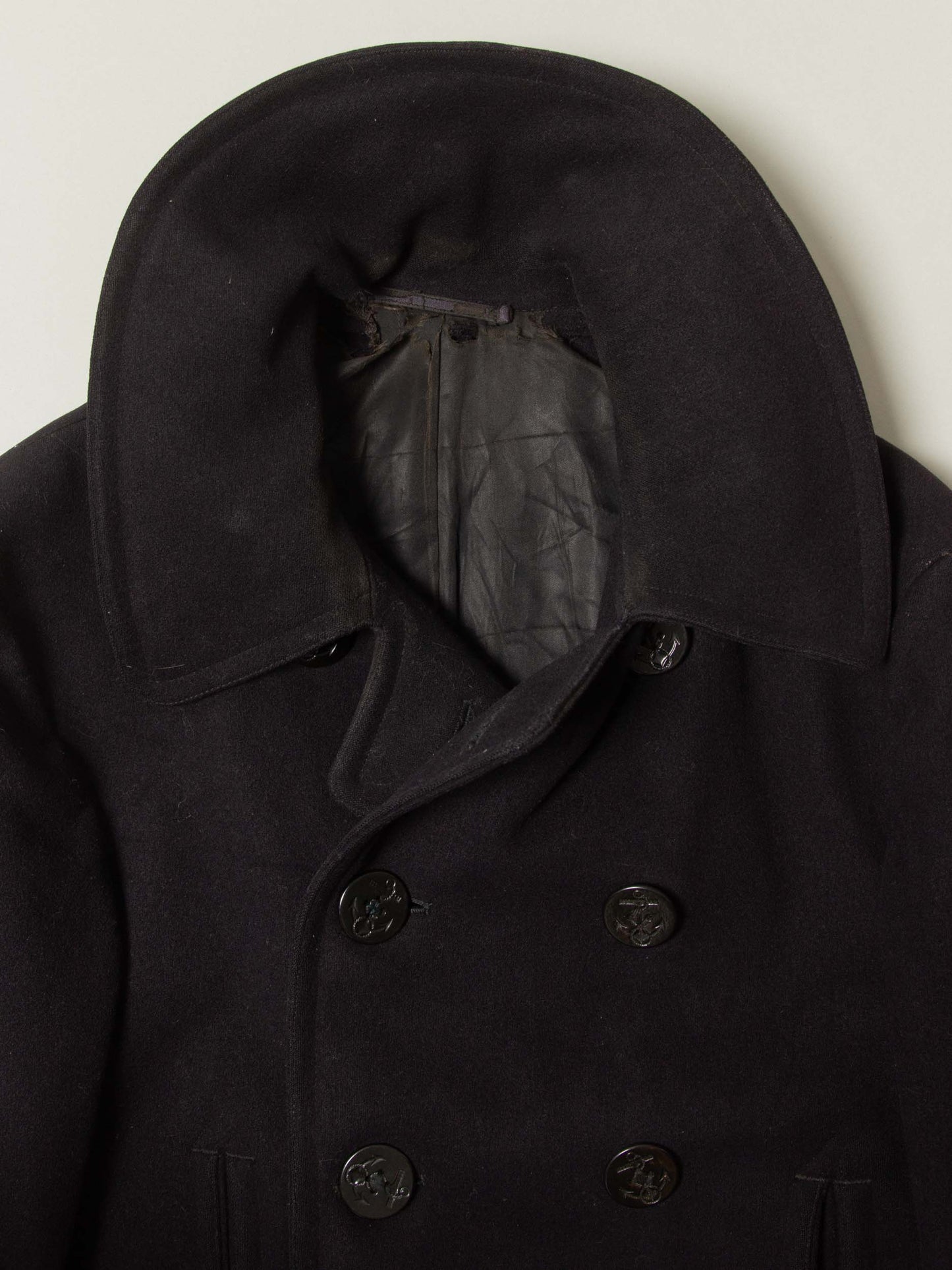 Vtg 1940s WWII US Navy Peacoat (S/M)