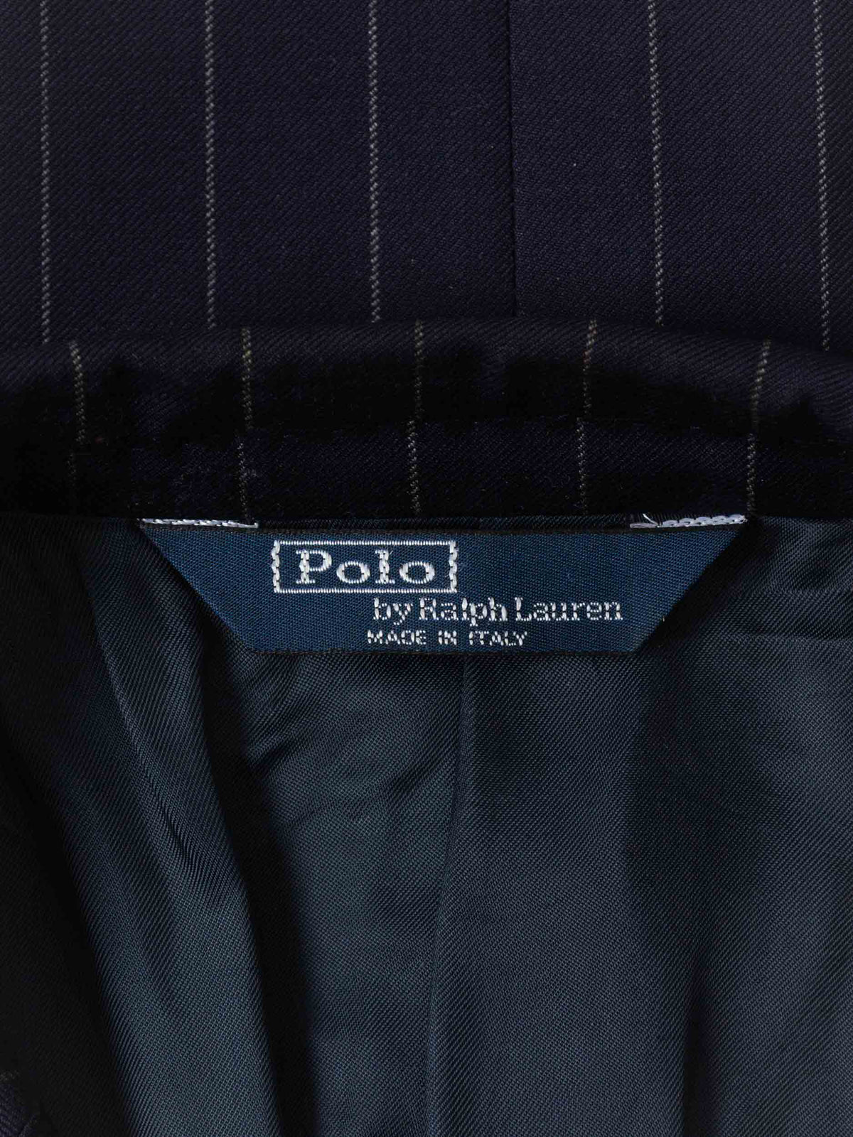Vtg 1990s Ralph Lauren Pinstripe Wool Blazer - Made in Italy (L)