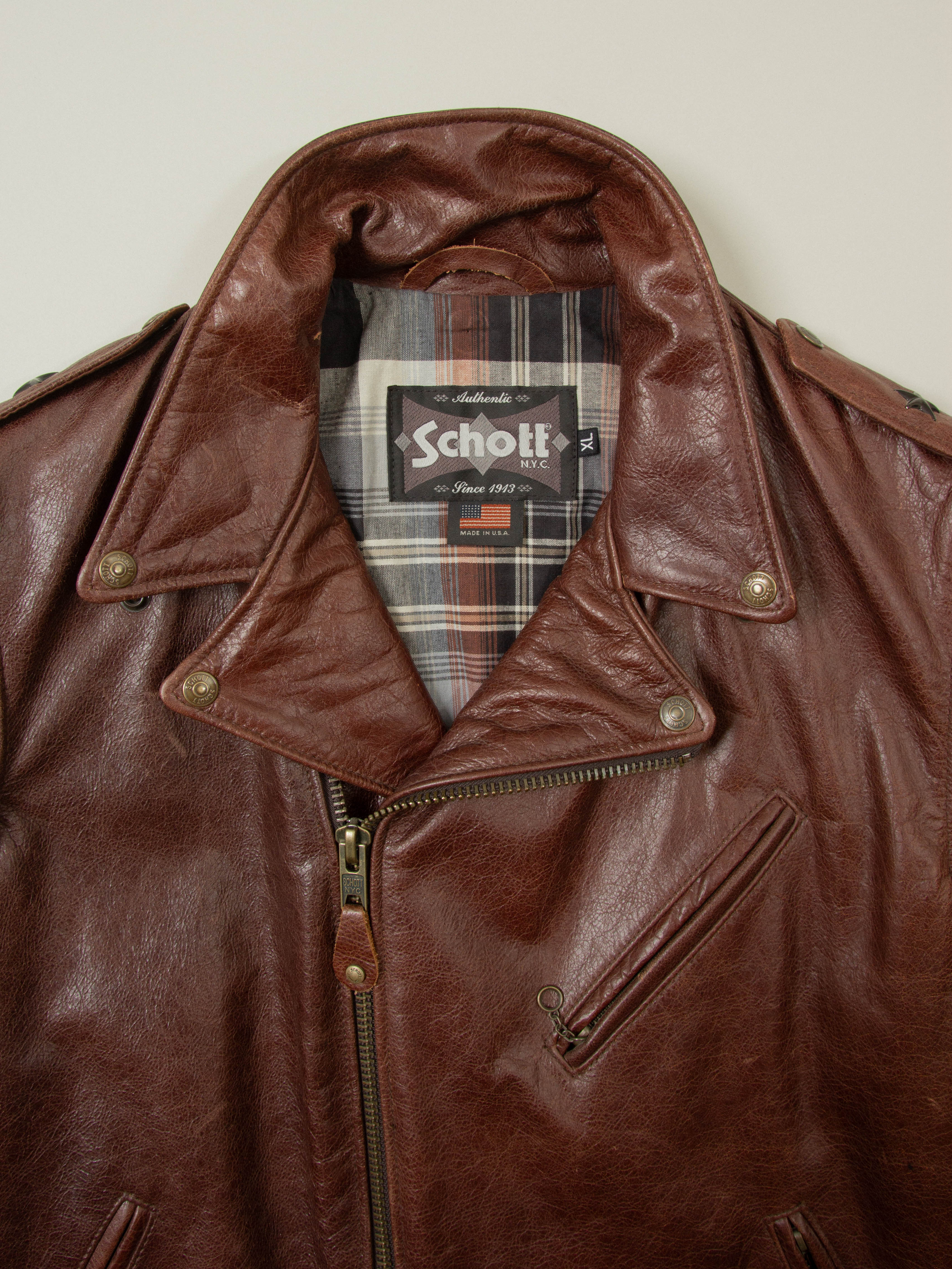 NOS Schott Perfecto 626 Leather Jacket - Made in USA (XL