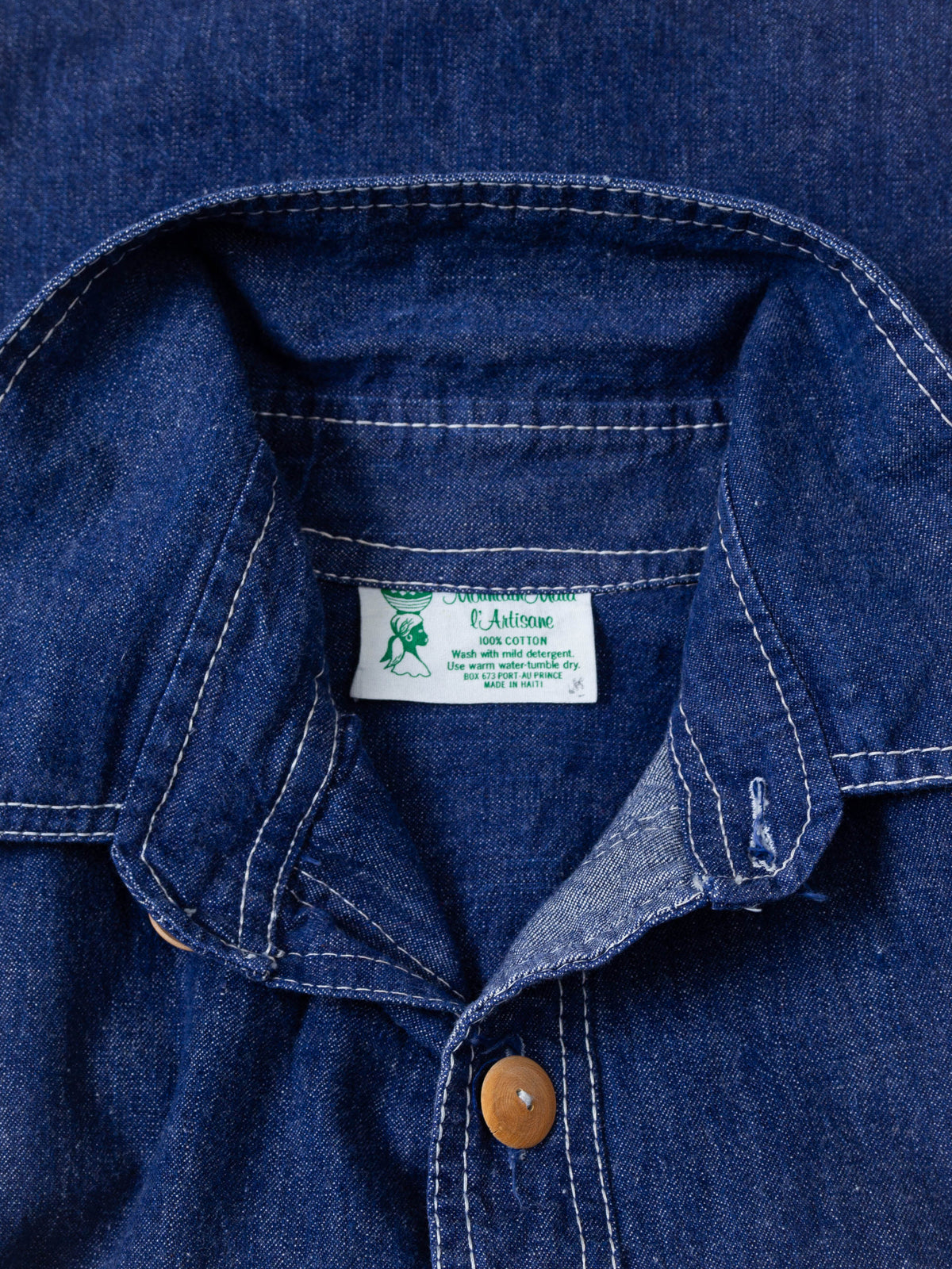Vtg 1970s Denim Workwear Jacket (L)