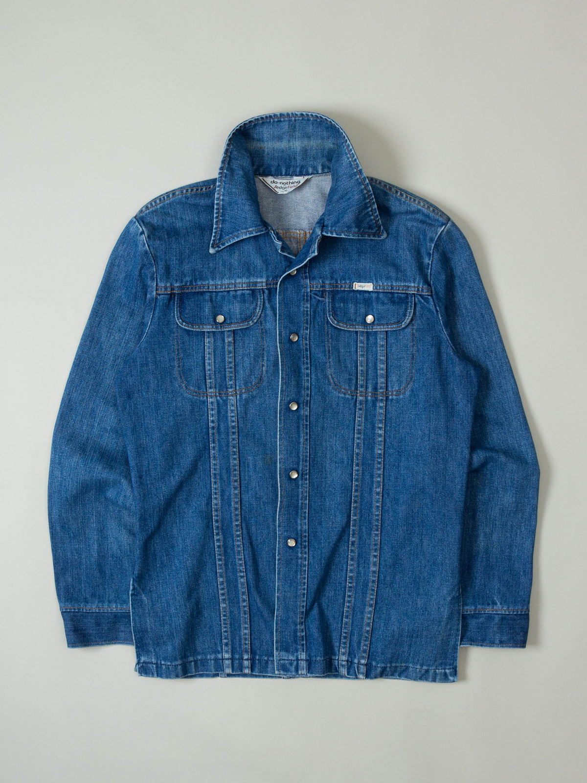 Vtg 1970s Sedgefield Denim Overshirt - Made in USA (M)