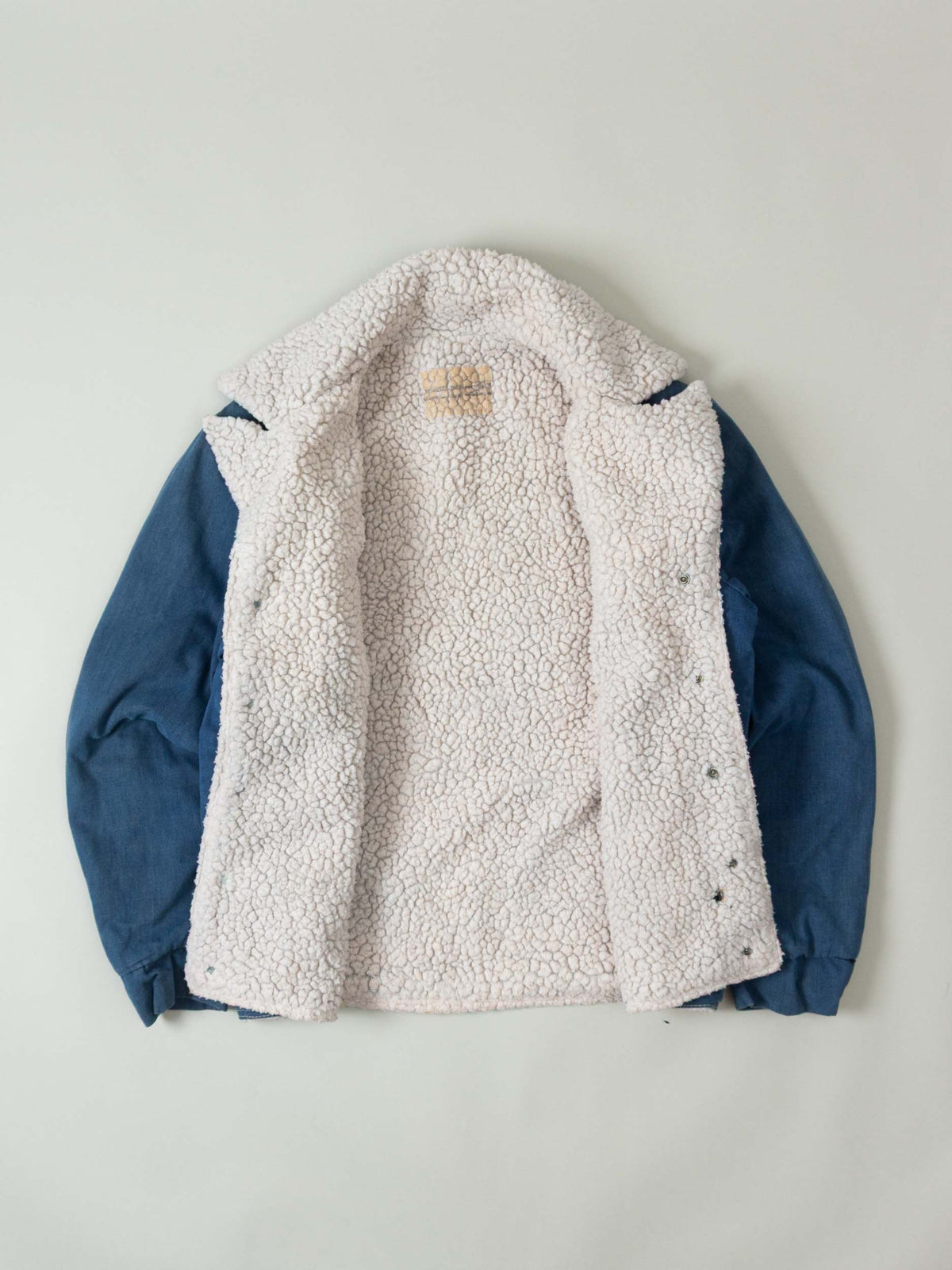 Vtg 1970s Sherpa Western Denim Jacket (M/L)