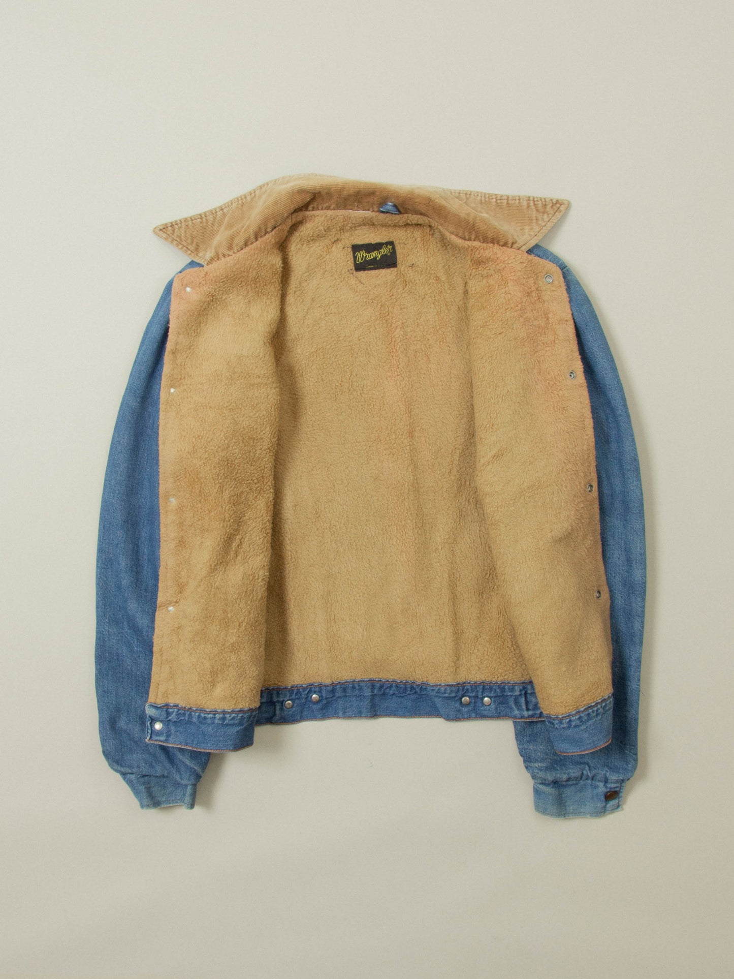 Vtg 1970s Wrangler Lined Denim Jacket - Made in USA (S)