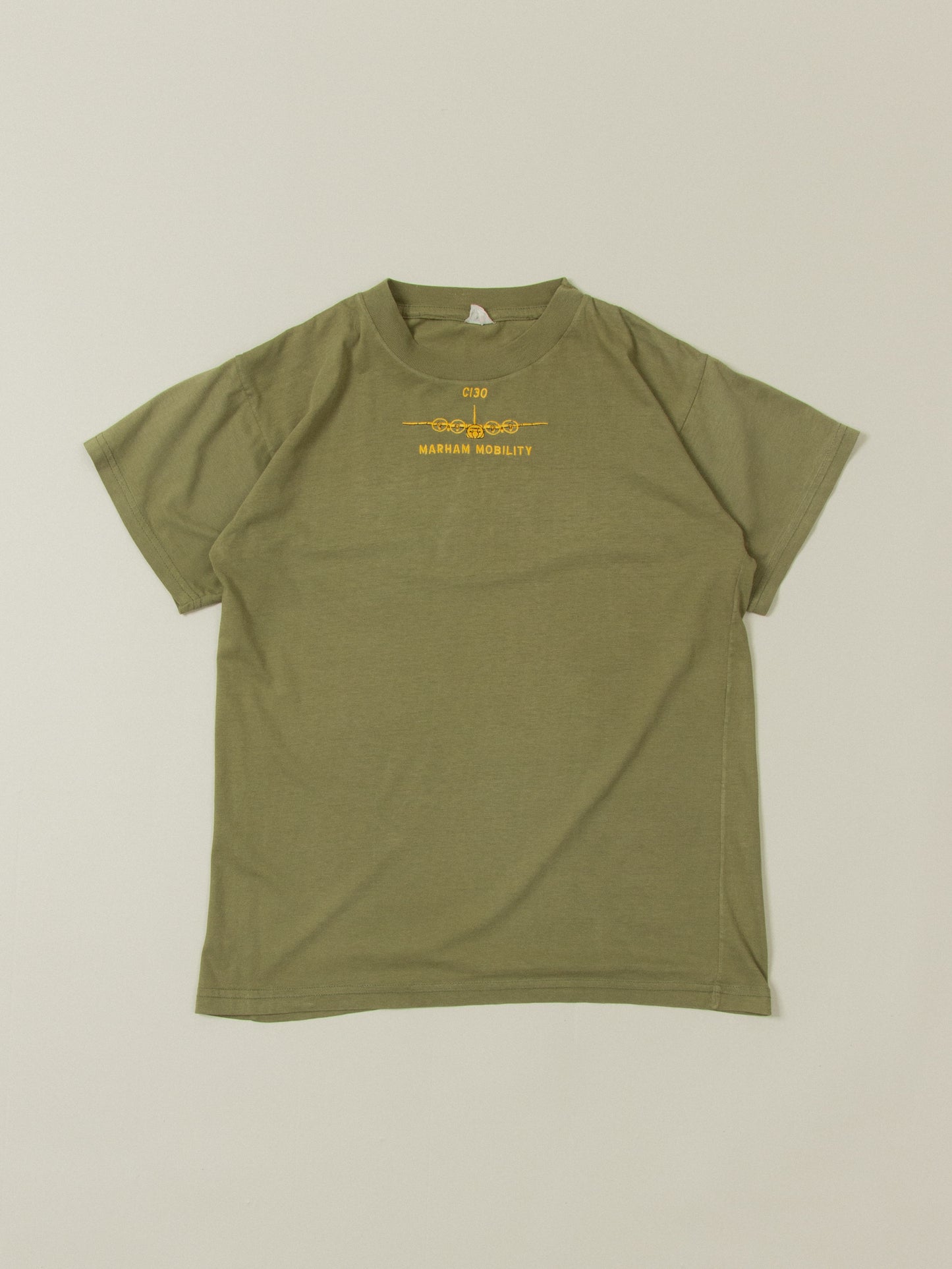 Vtg Embroidered British Army 'Marham Mobility' Tee (S)