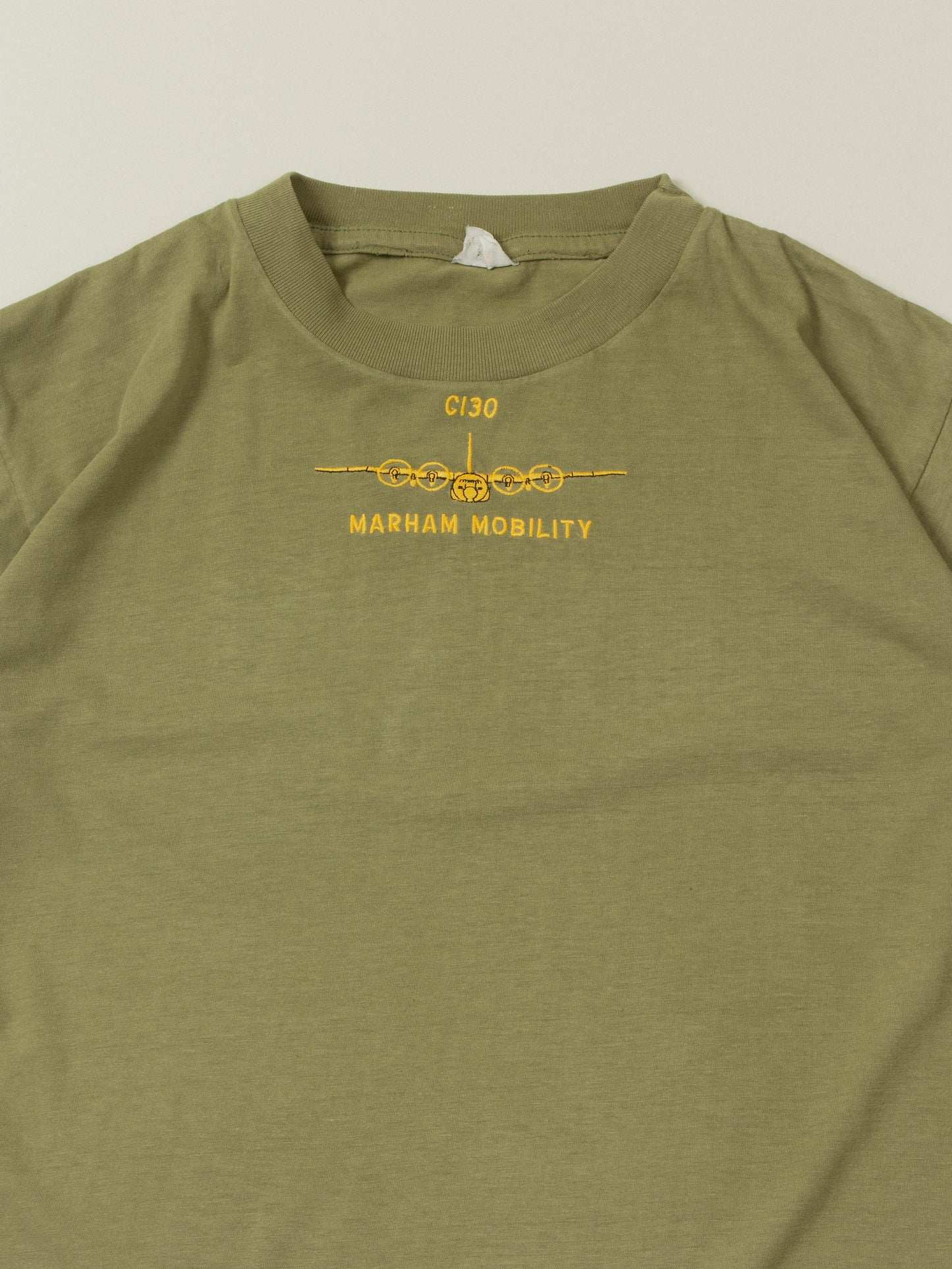 Vtg Embroidered British Army 'Marham Mobility' Tee (S)