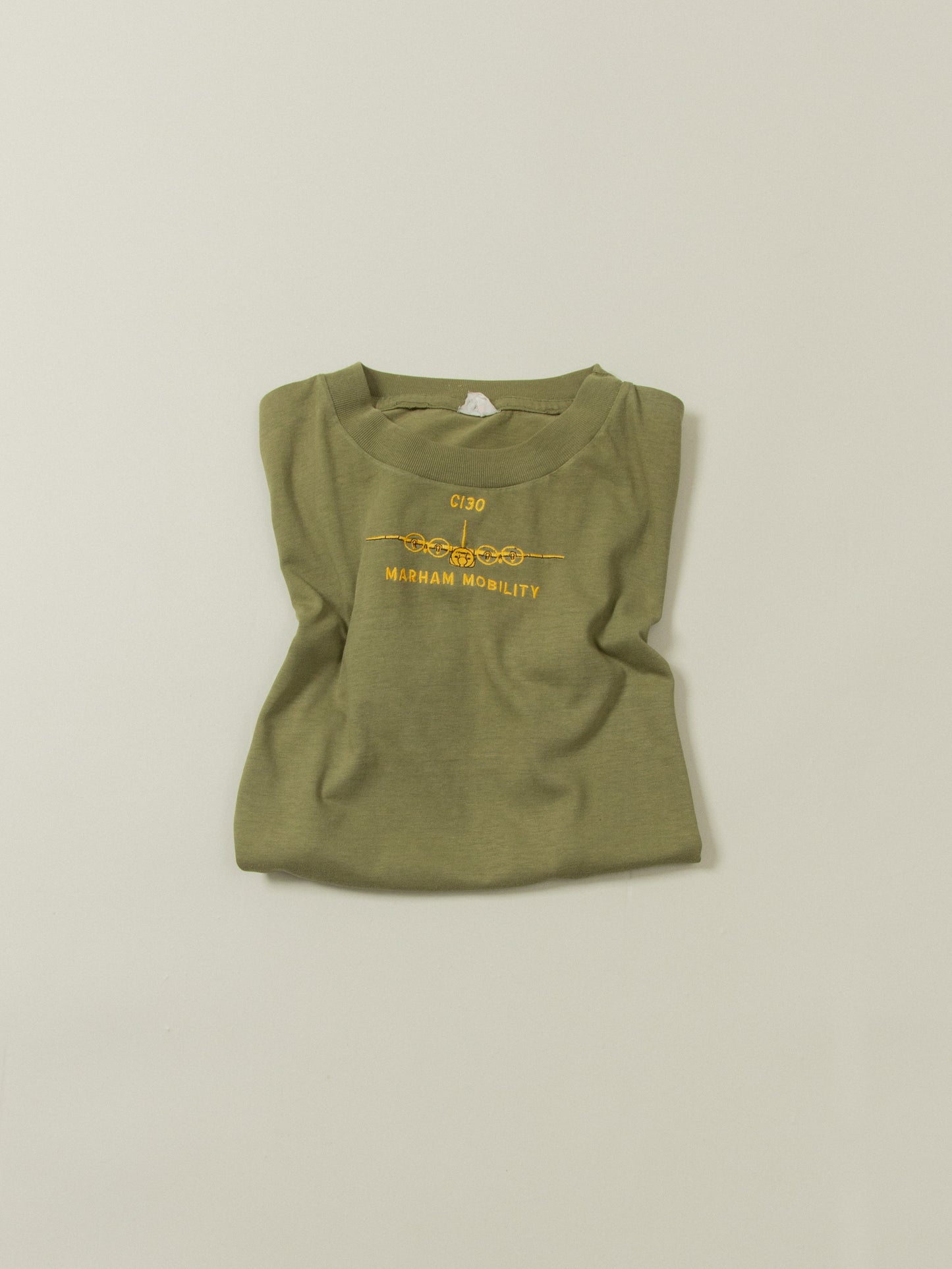 Vtg Embroidered British Army 'Marham Mobility' Tee (S)