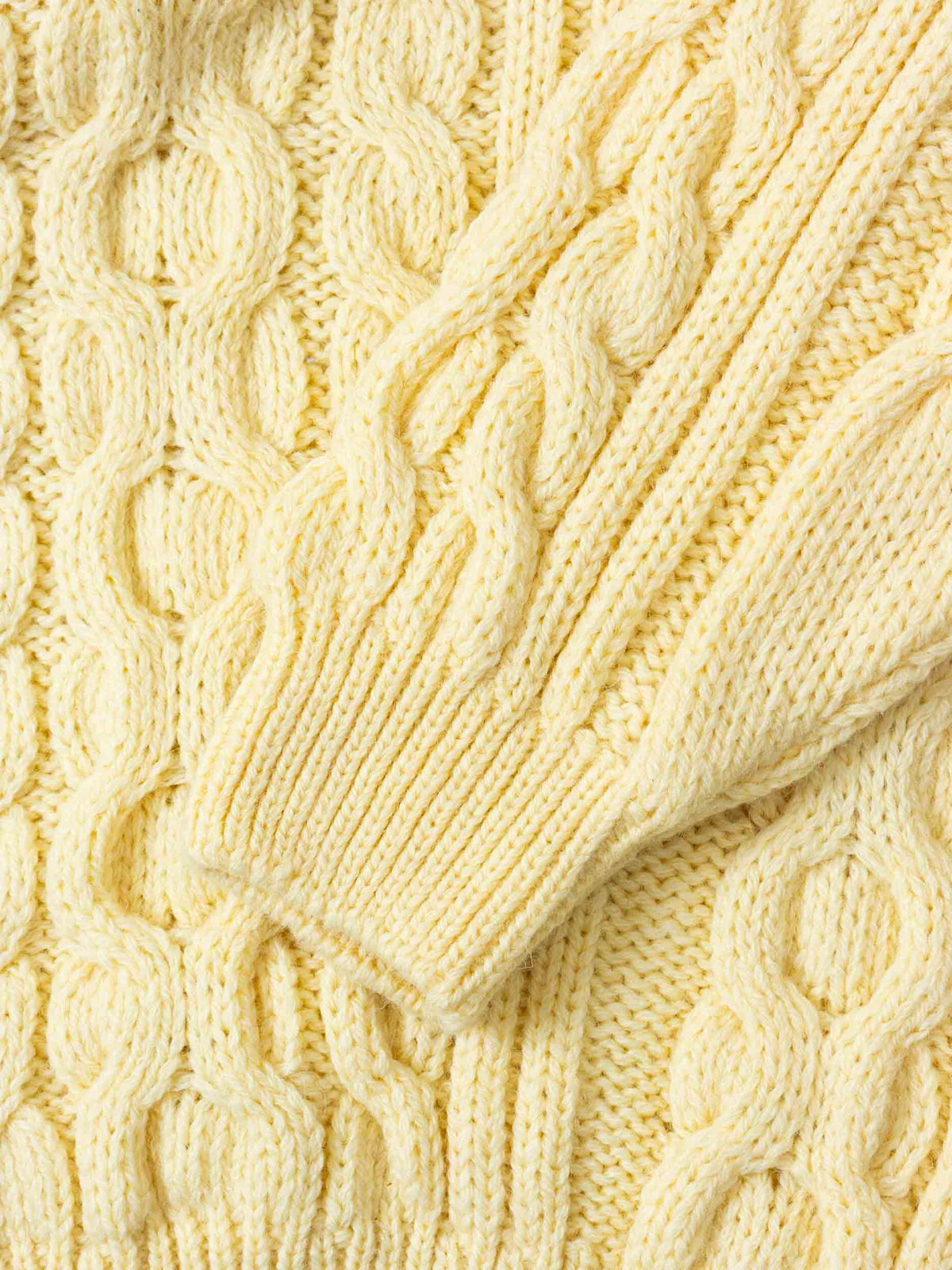 Vtg 1980s Fisherman Knit Wool Sweater – Made in Ireland (XL)