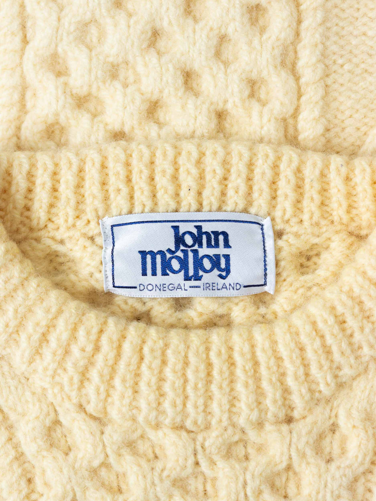 Vtg 1990s Fisherman Knit Wool Sweater – Made in Ireland (XS/S)