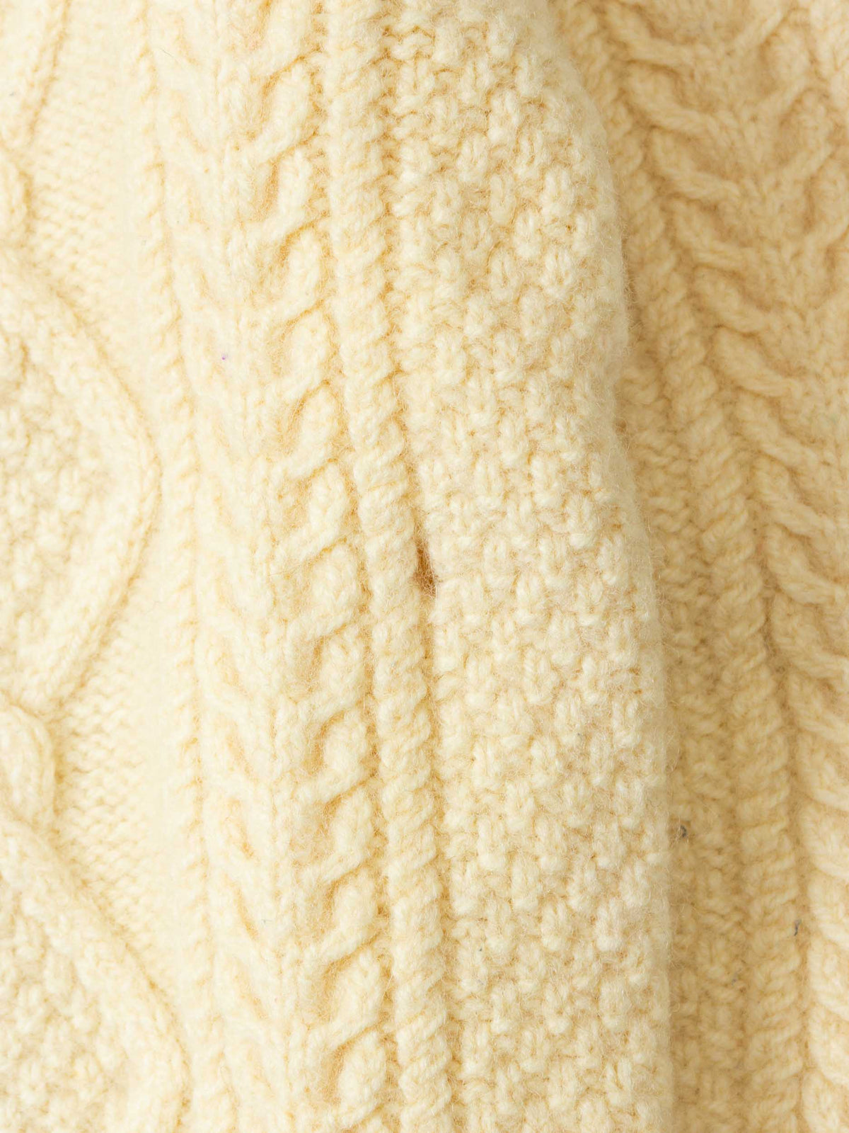 Vtg 1990s Fisherman Knit Wool Sweater – Made in Ireland (XS/S)