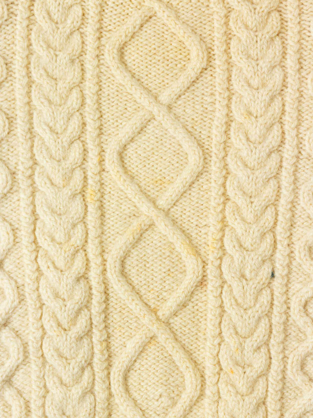 Vtg 1990s Fisherman Knit Roll Neck Wool Sweater (S/M)