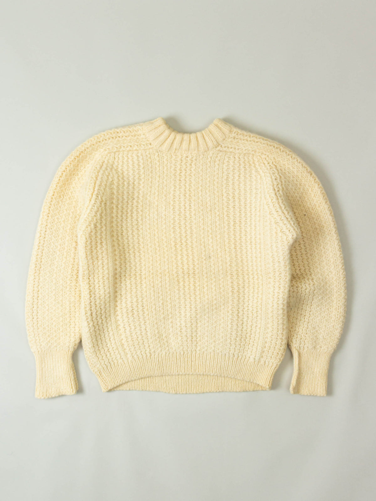 Vtg Fisherman Knit Raglan Sweater (S)