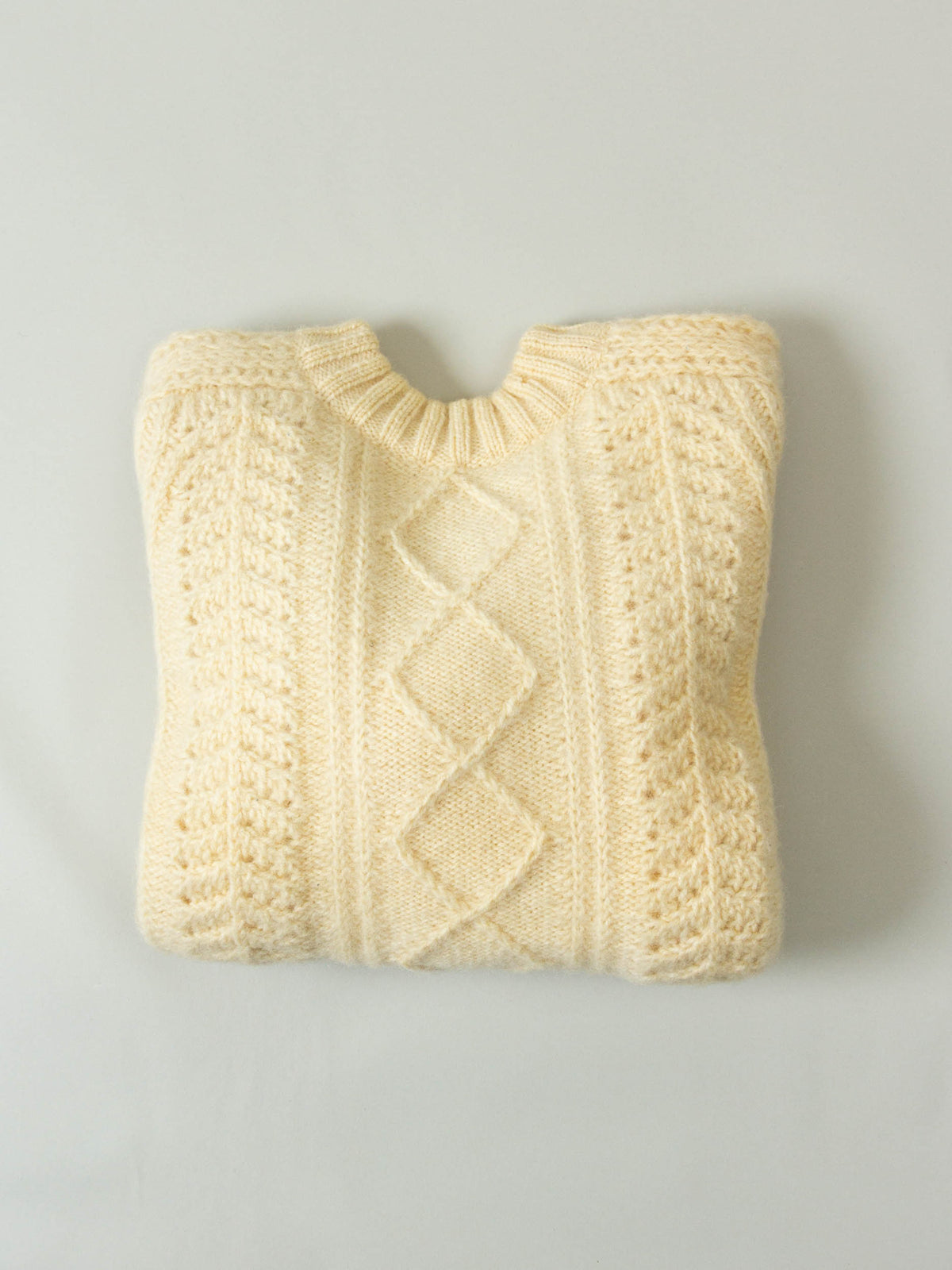 Vtg Fisherman Knit Raglan Sweater (S)