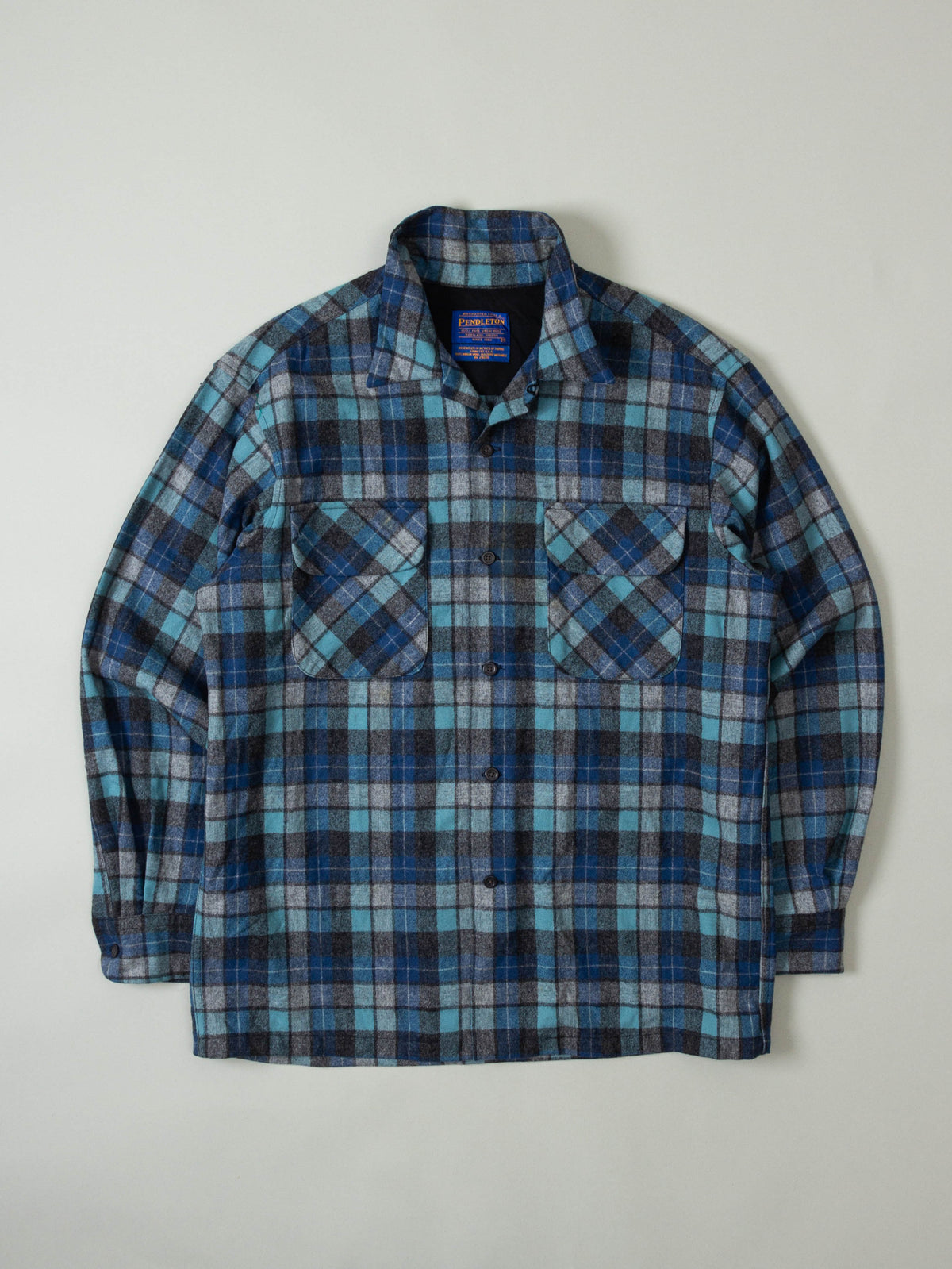 Vtg Pendleton Plaid Flannel Shirt - Made in Mexico (L)