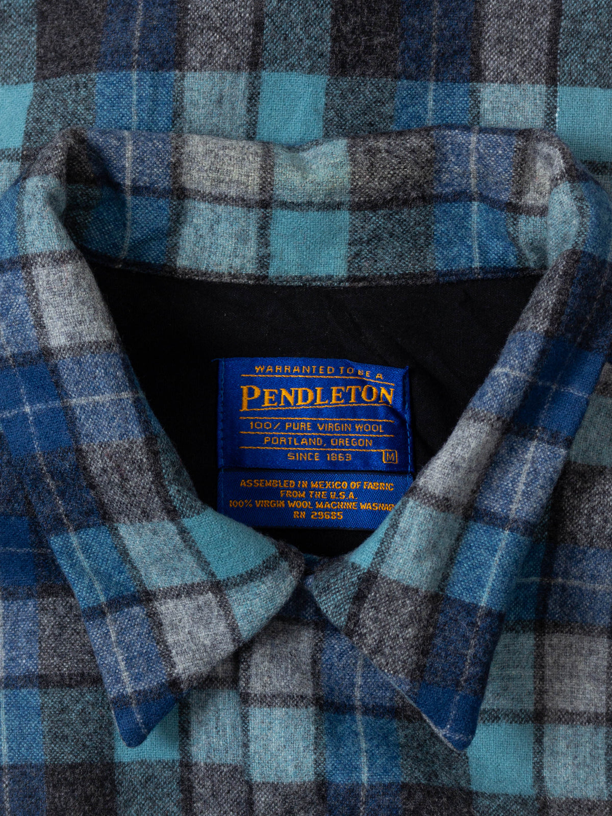 Vtg Pendleton Plaid Flannel Shirt - Made in Mexico (L)
