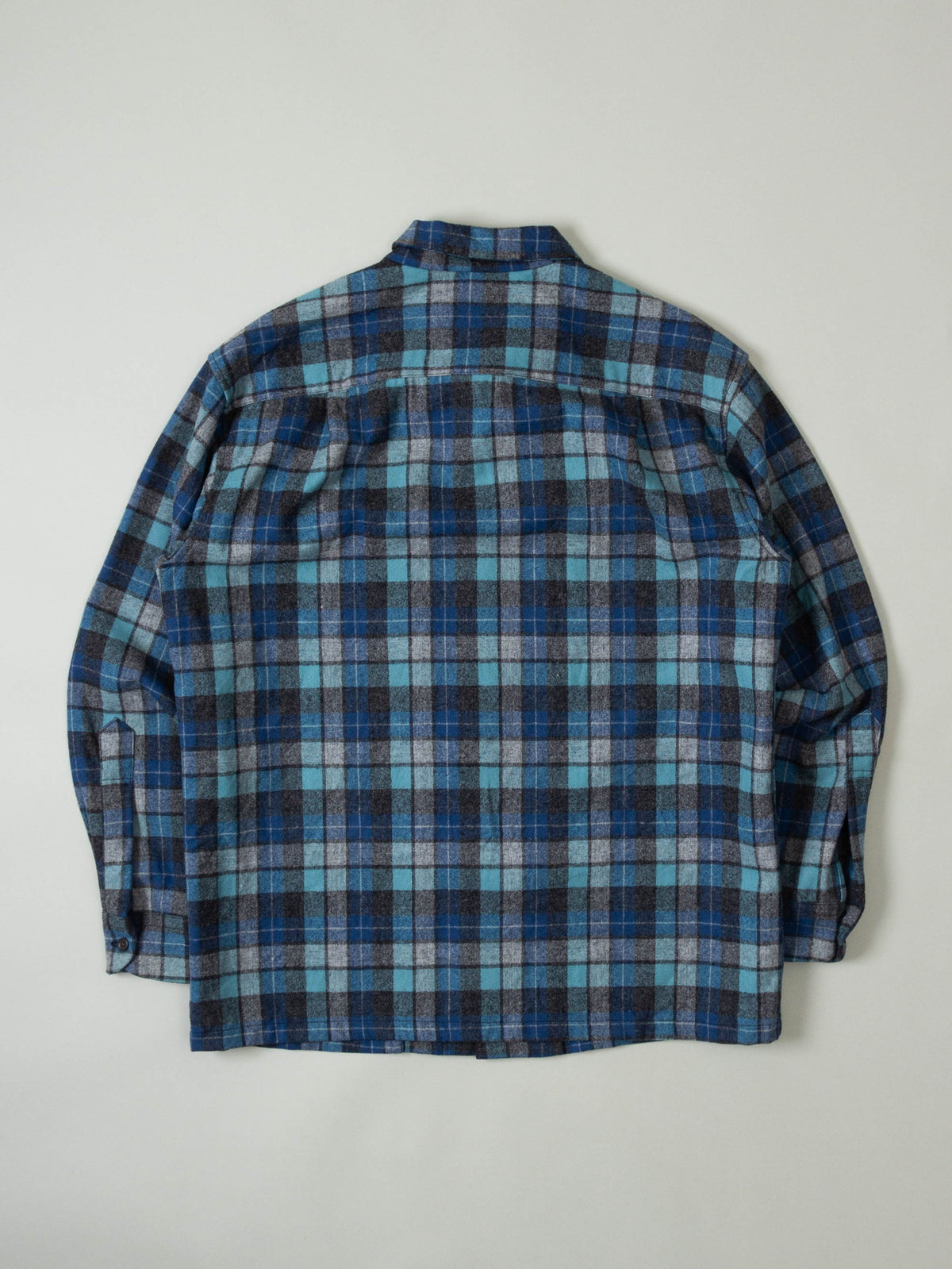 Vtg Pendleton Plaid Flannel Shirt - Made in Mexico (L)