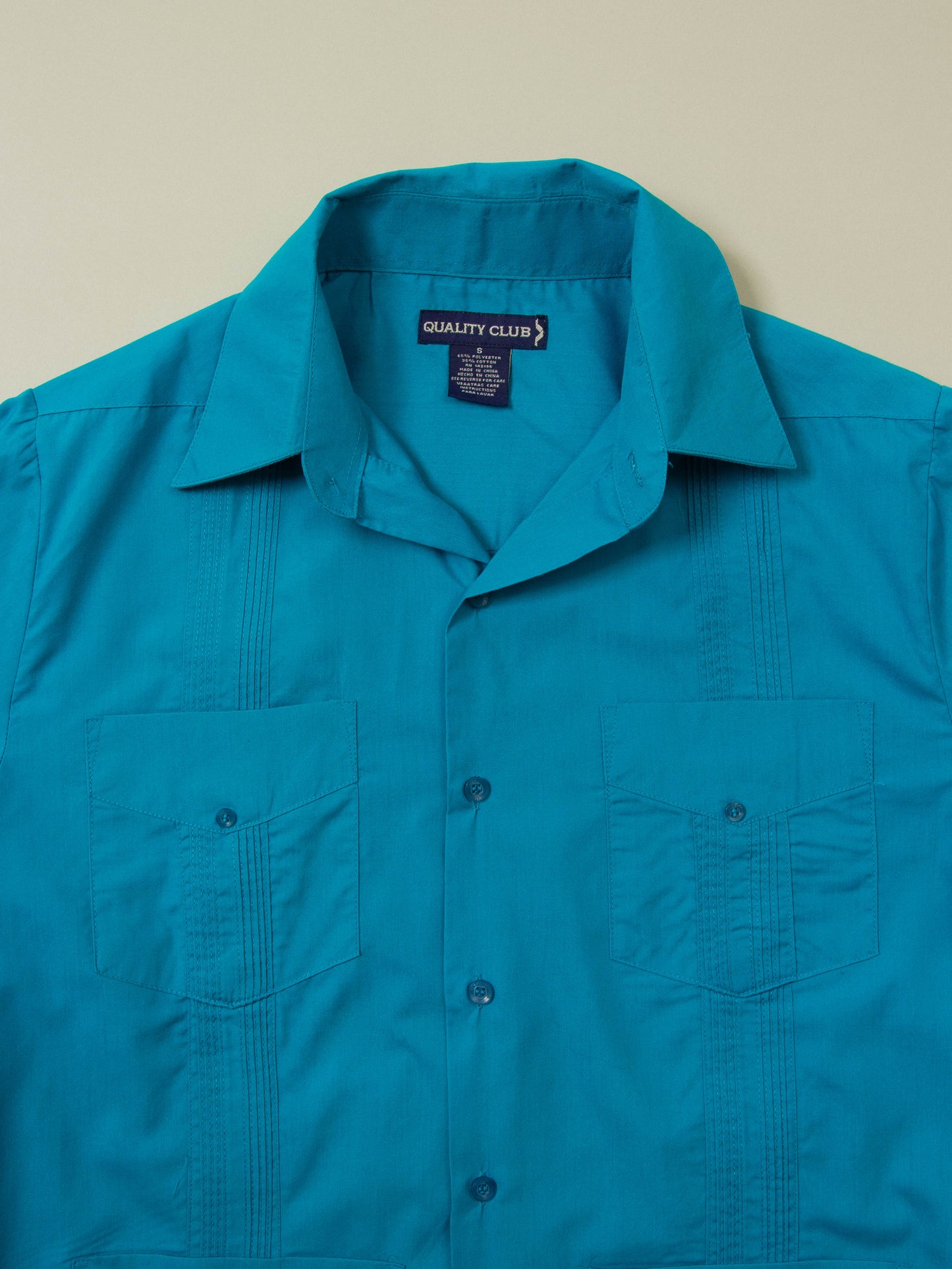 Vtg Guayabera Cuban Shirt (S)
