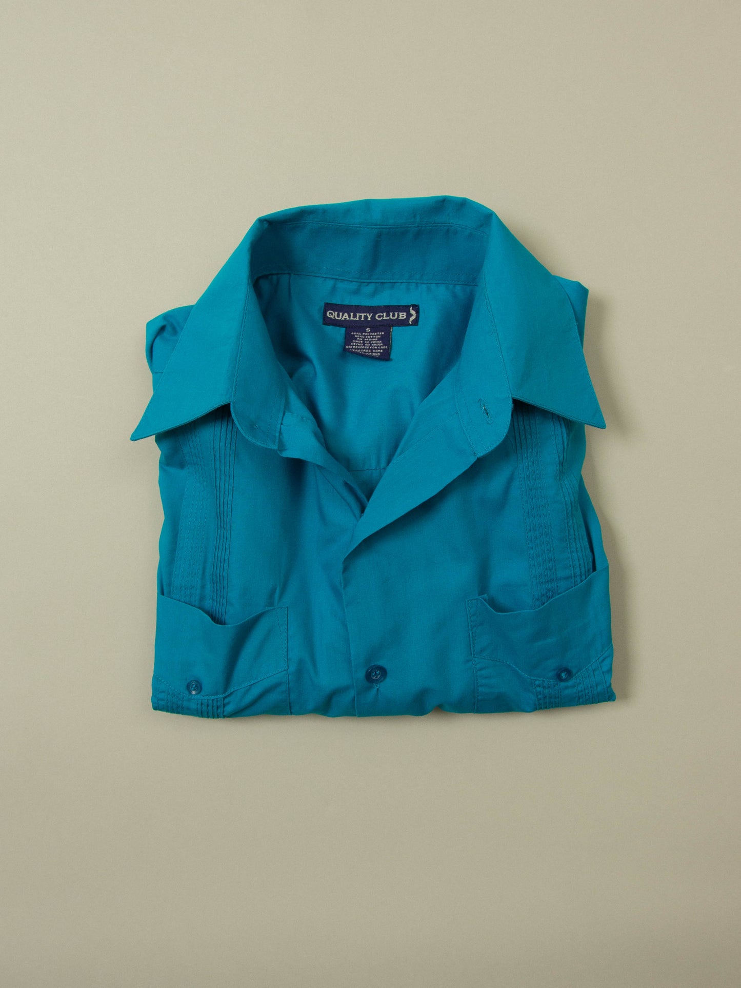 Vtg Guayabera Cuban Shirt (S)