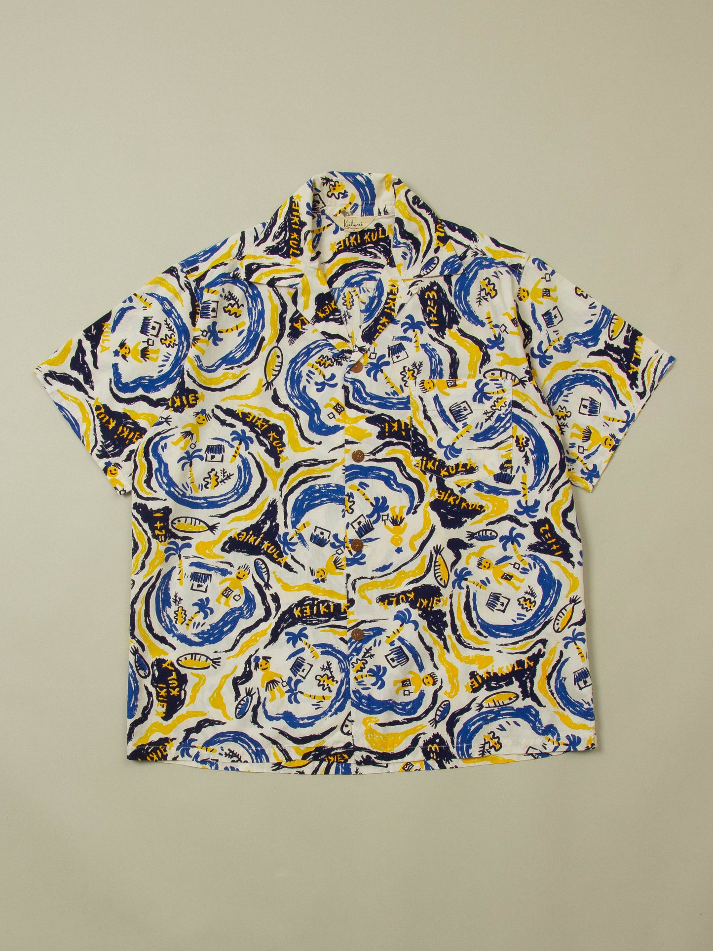 Vtg 1950s Kiilani Hawaii Shirt - Made in Honolulu (S/M)