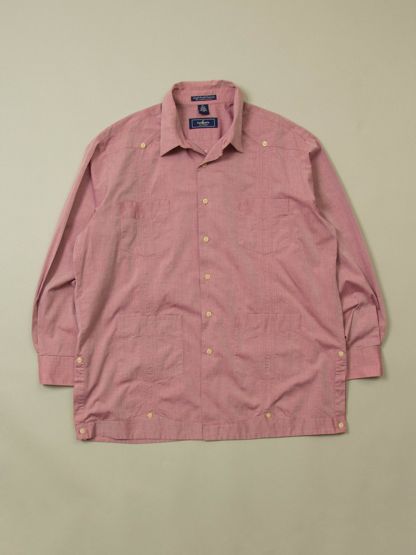 Vtg Guayabera Cuban Shirt (XL)