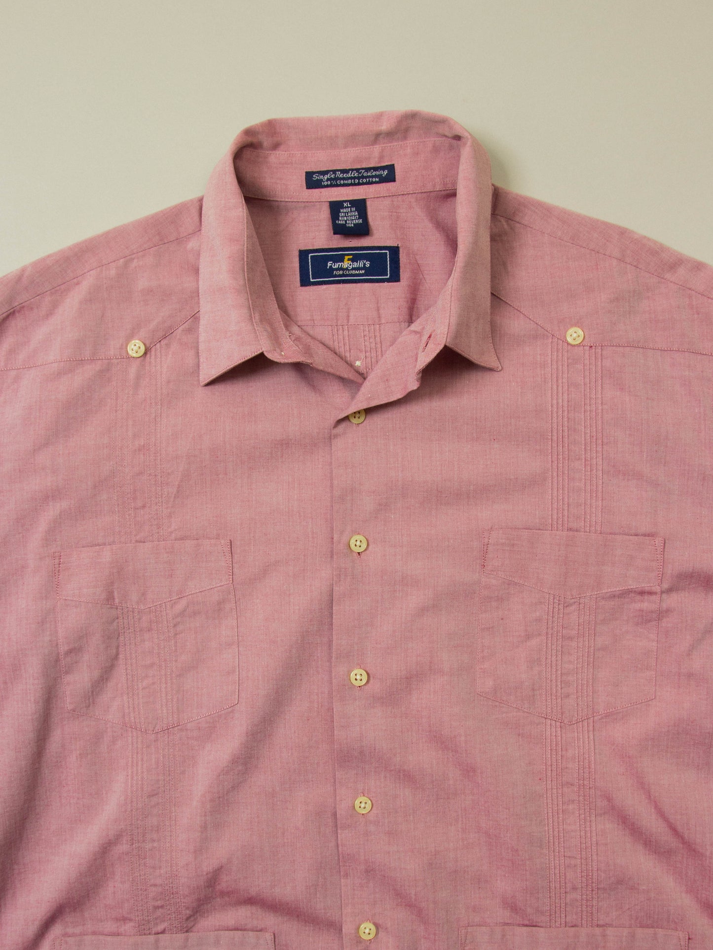 Vtg Guayabera Cuban Shirt (XL)