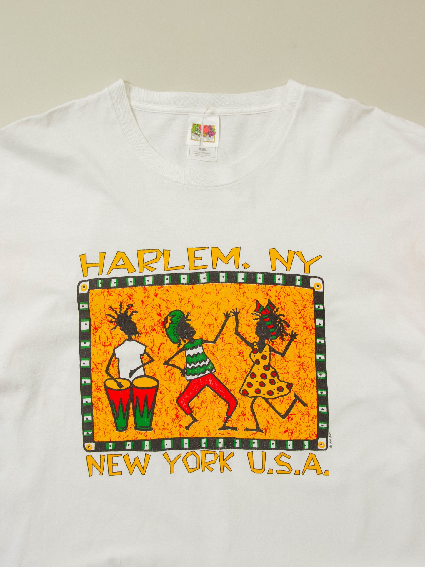 Vtg 'Harlem New York' Graphic Tee (XL)