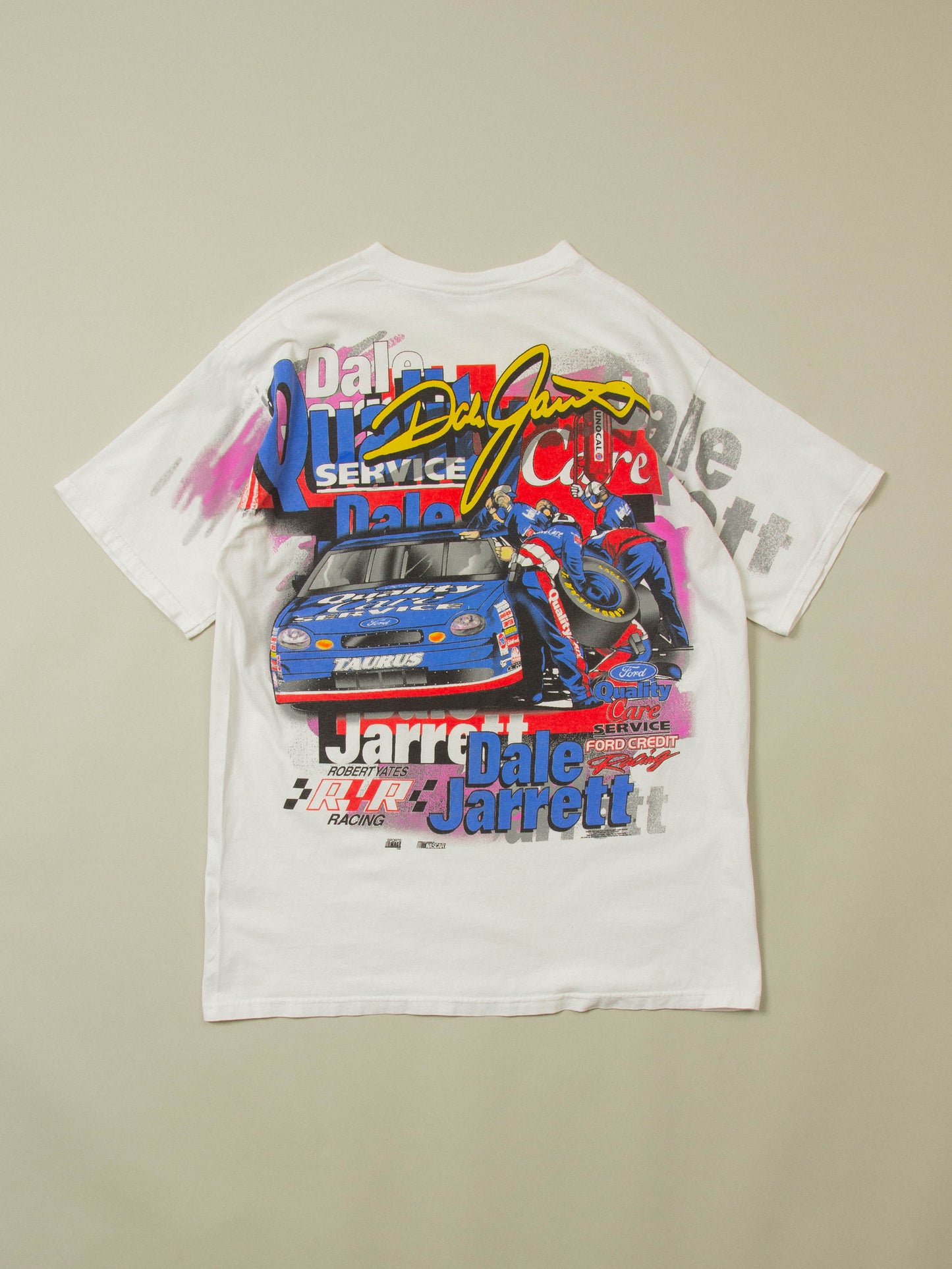 Vtg 1990s Chase Authentics 'Dale Jarrett' Racing Tee (XL)