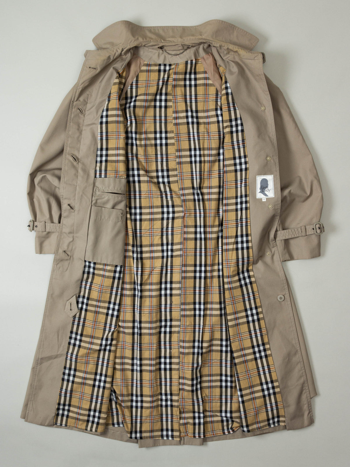 Vtg 1980s Raglan Trench Coat (Women's L)
