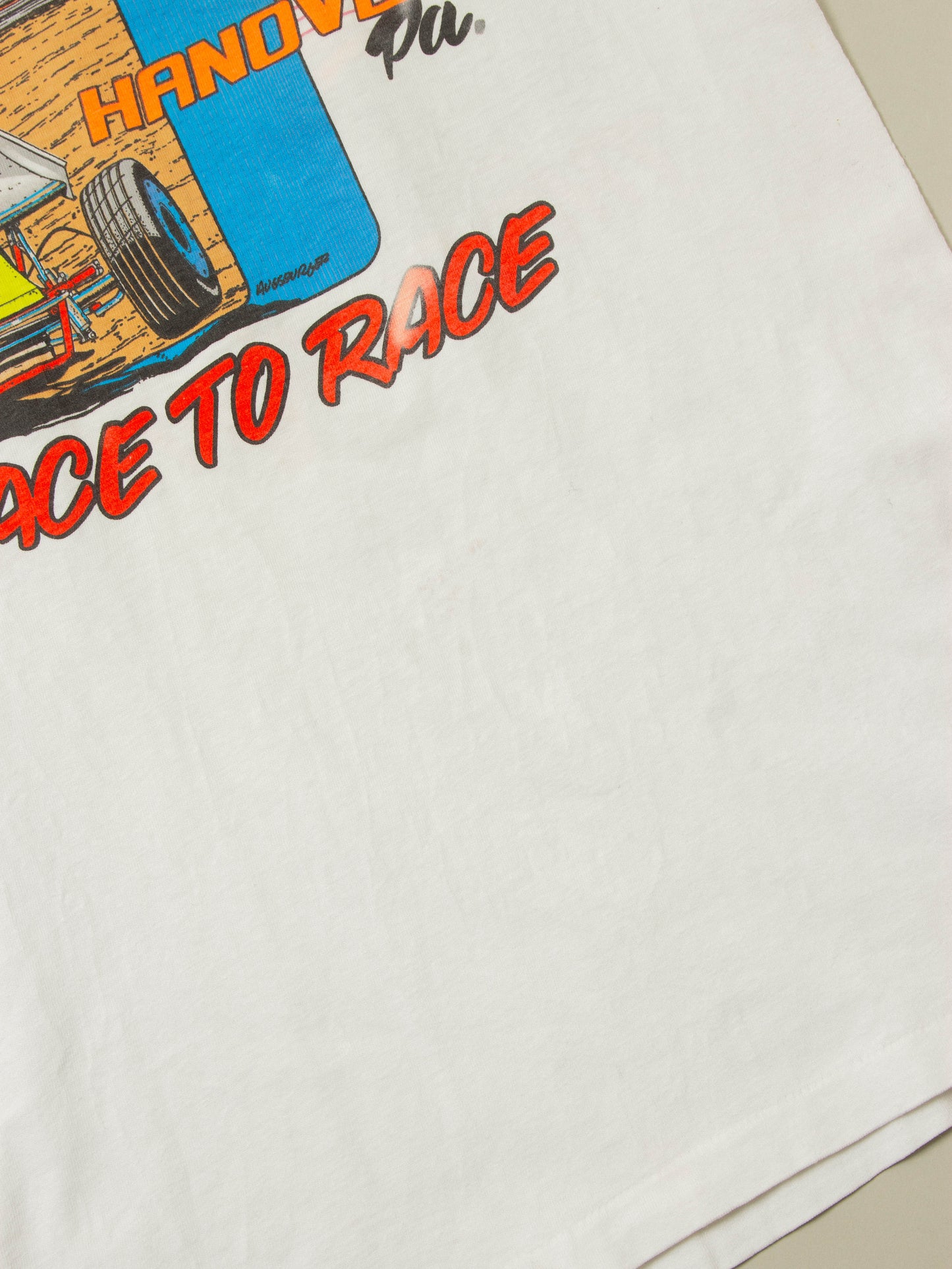 Vtg 1990s Speedway Racing Single Stich Tee - Made in USA (L)