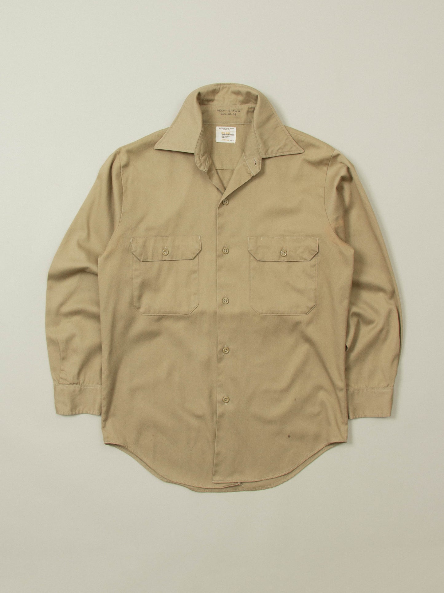 Vtg 1970s Big Mac Khaki Shirt (S)