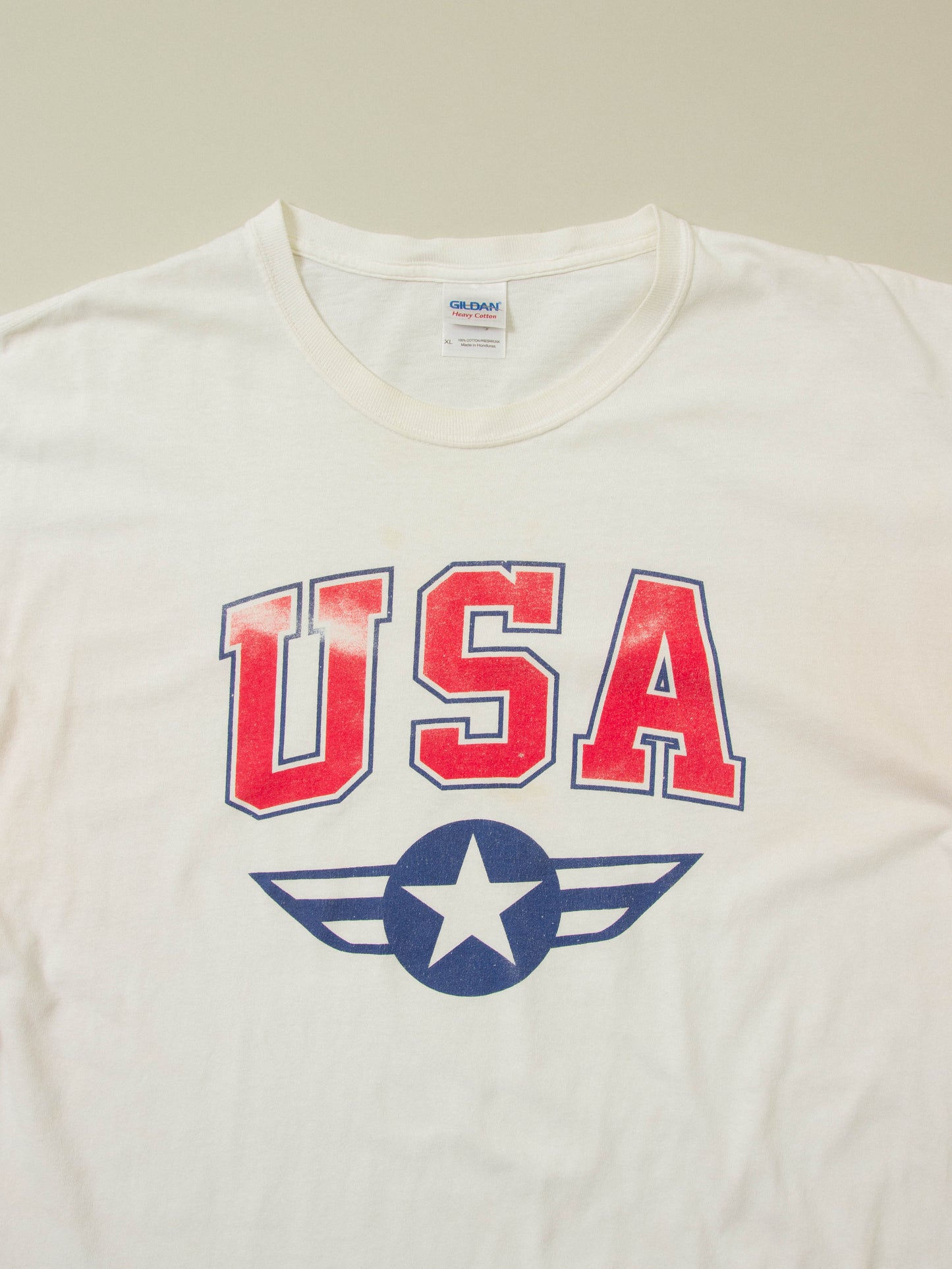 Vtg 'USA' Faded Graphic Tee (XL)