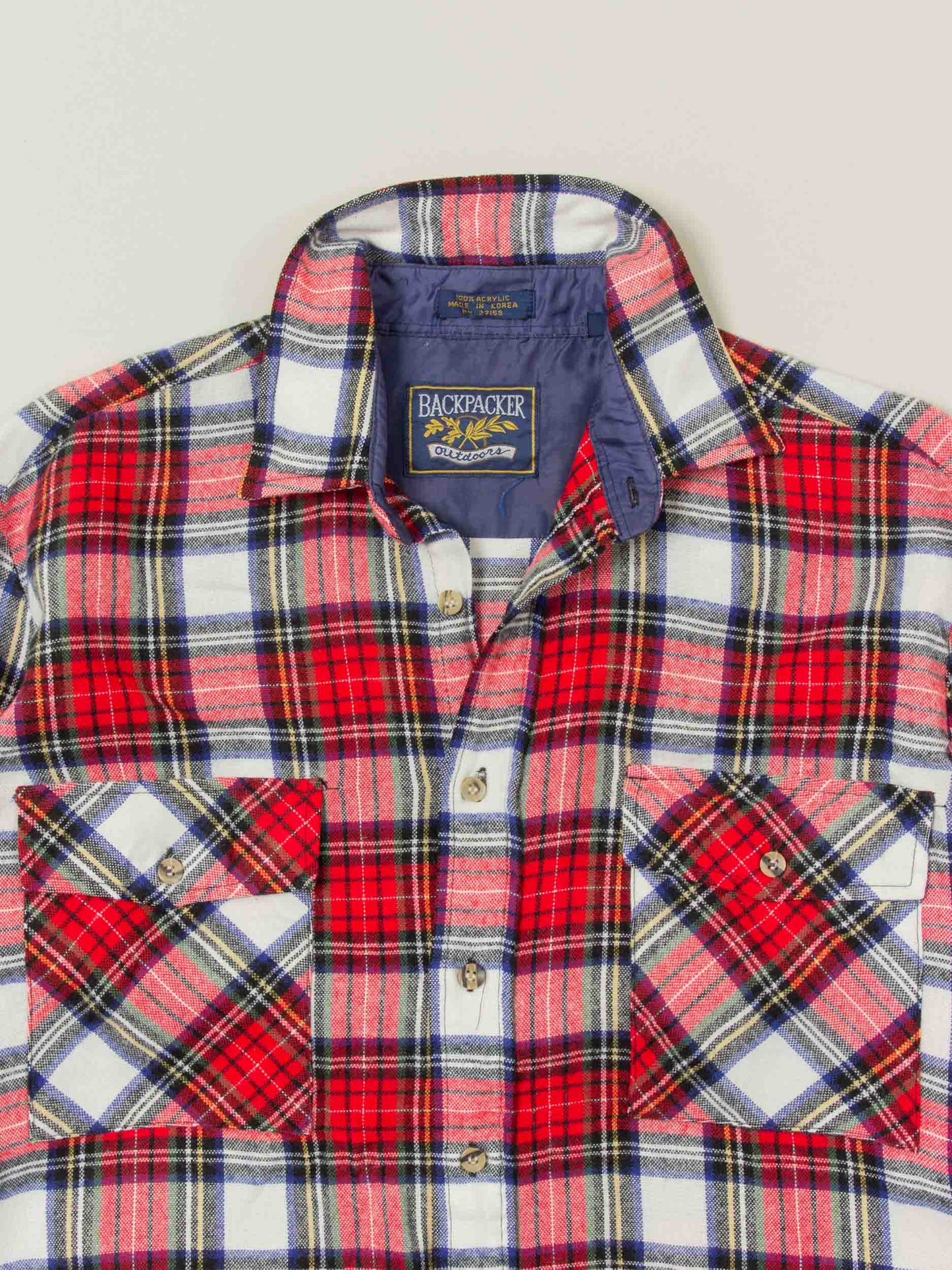Vtg 1980s Flannel Shirt – Made in Korea (M)