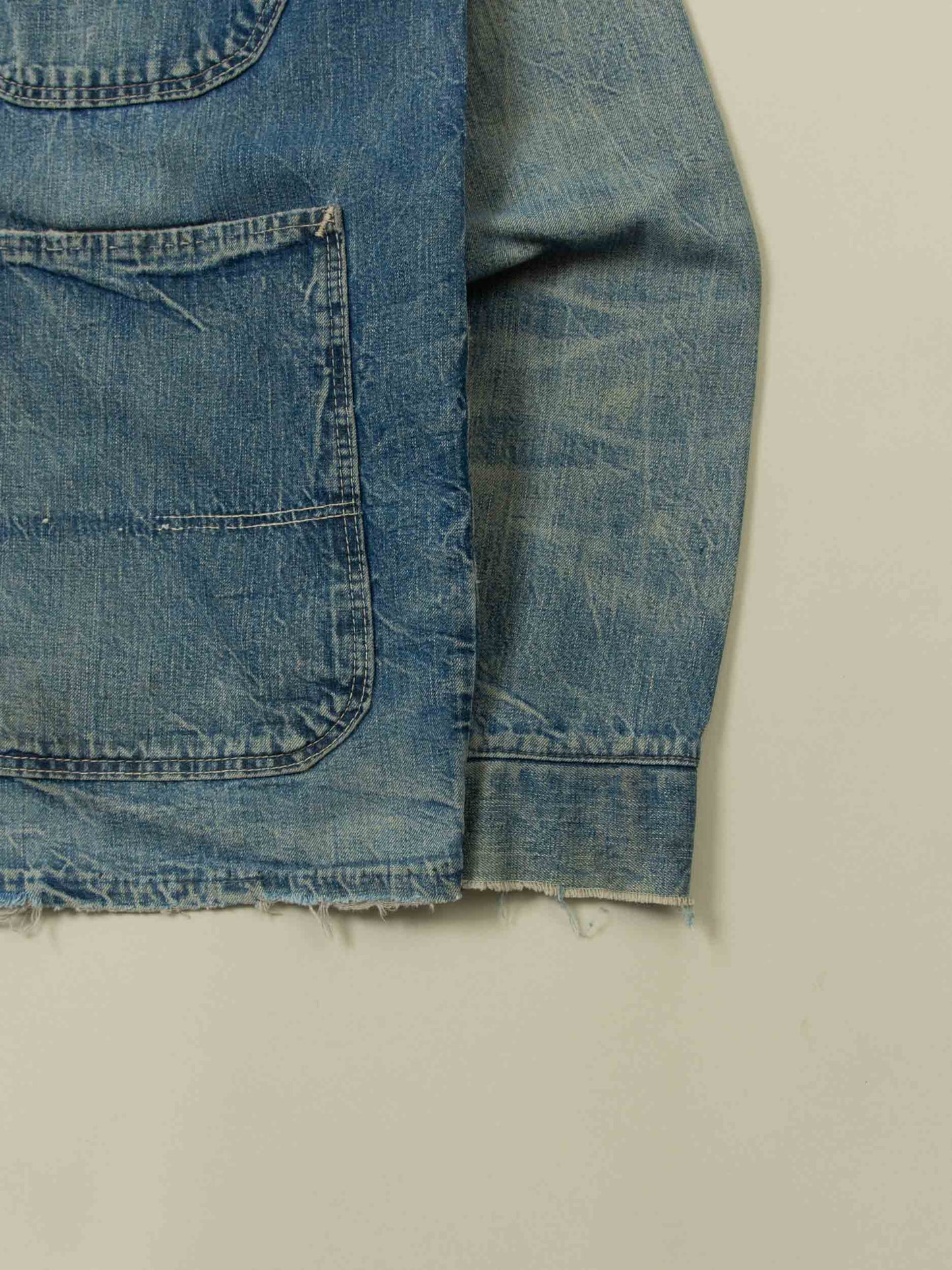 Vtg 1950s 5-stars Donut Buttons Loco Chore Jacket (M)