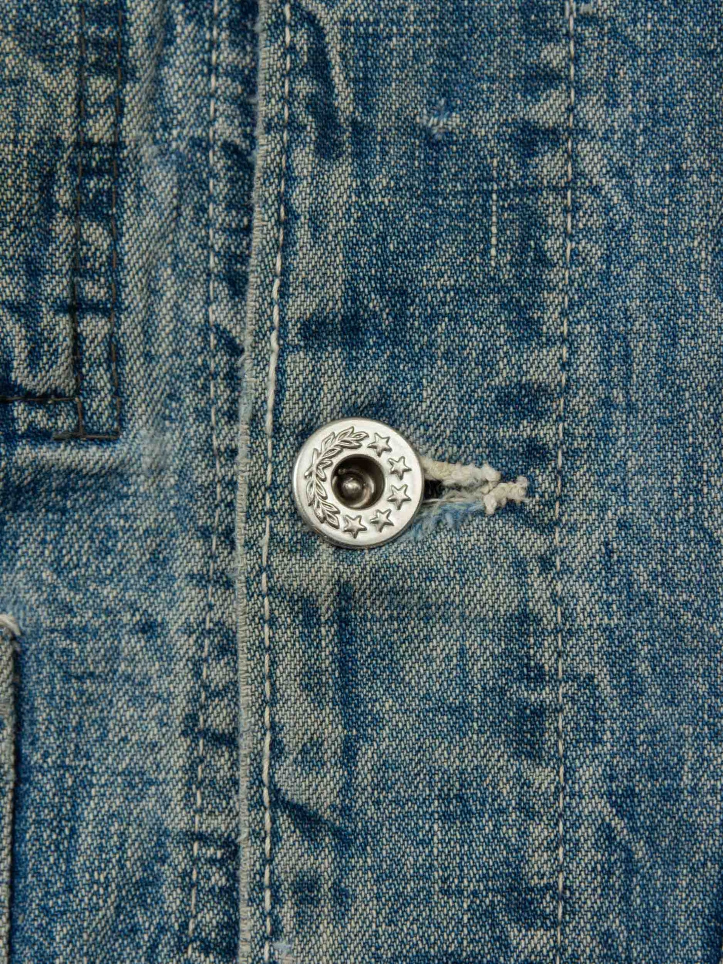 Vtg 1950s 5-stars Donut Buttons Loco Chore Jacket (M)
