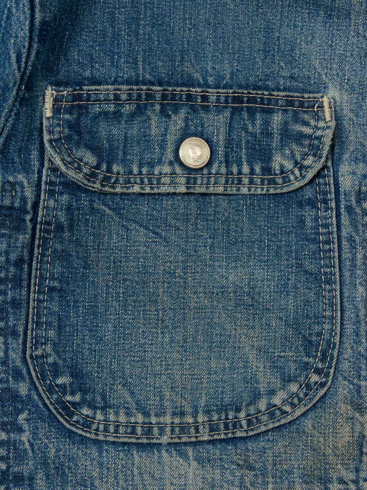 Vtg 1950s 5-stars Donut Buttons Loco Chore Jacket (M)