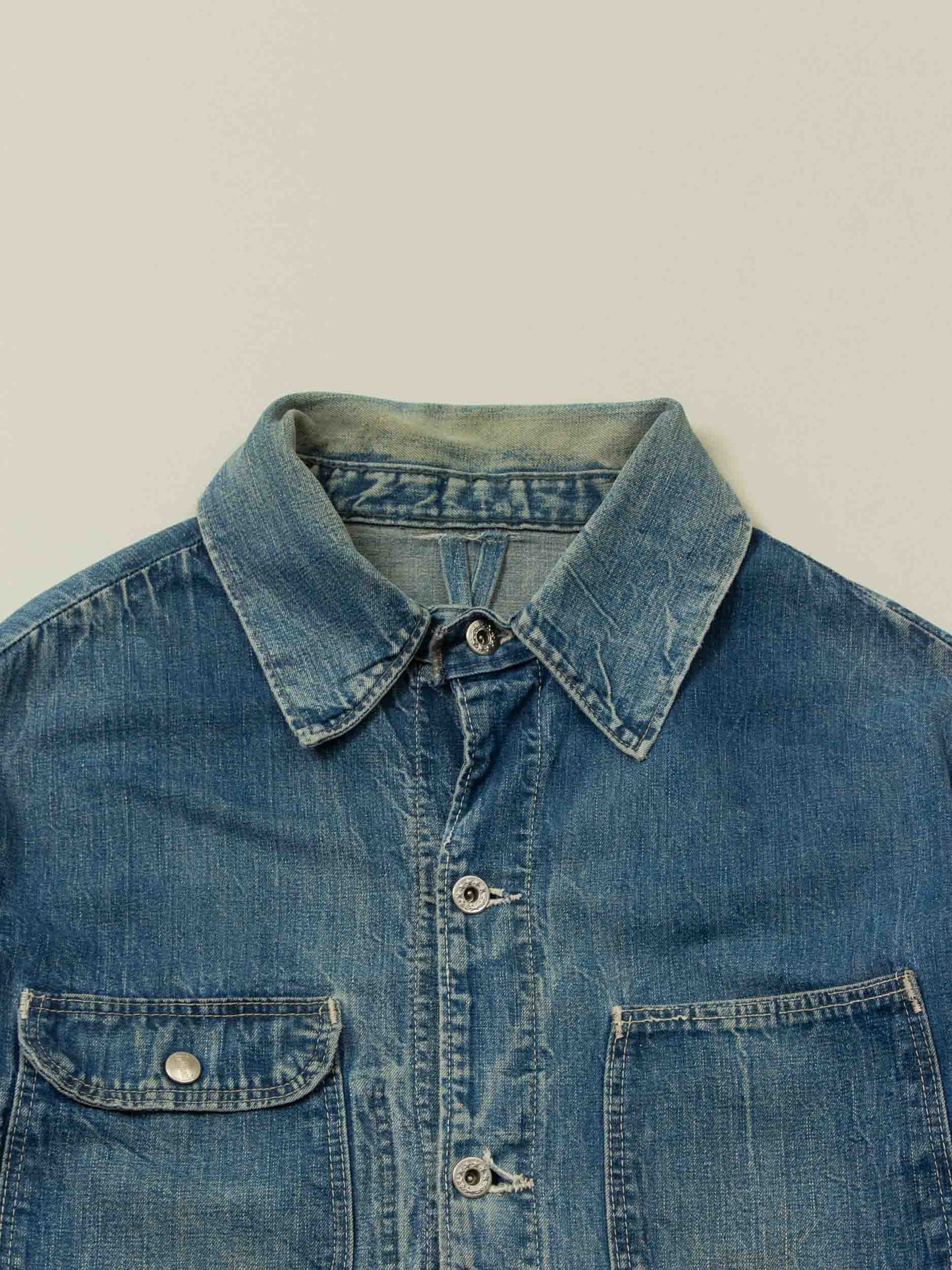 Vtg 1950s 5-stars Donut Buttons Loco Chore Jacket (M)